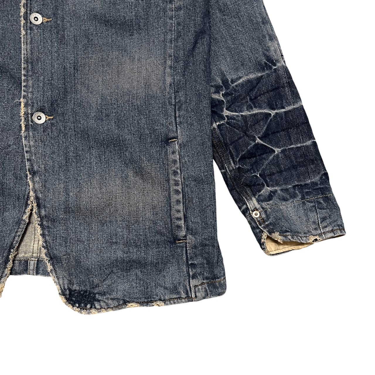 Japanese Brand Vintage PWPL Power of the People Denim Jacket Distressed Size US M / EU 48-50 / 2 - 4 Thumbnail