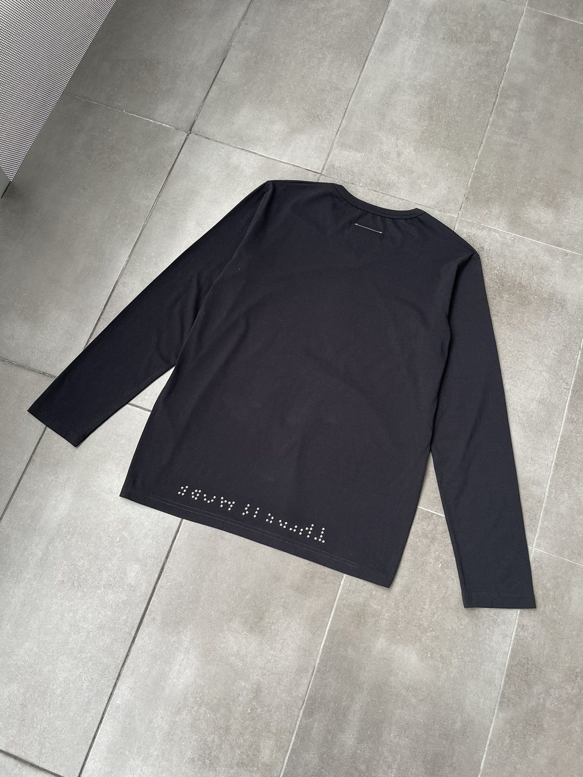 Maison Margiela !DS! SS22 Maison Margiela Studded Black Longsleeve T-Shirt Size US M / EU 48-50 / 2 - 15 Thumbnail