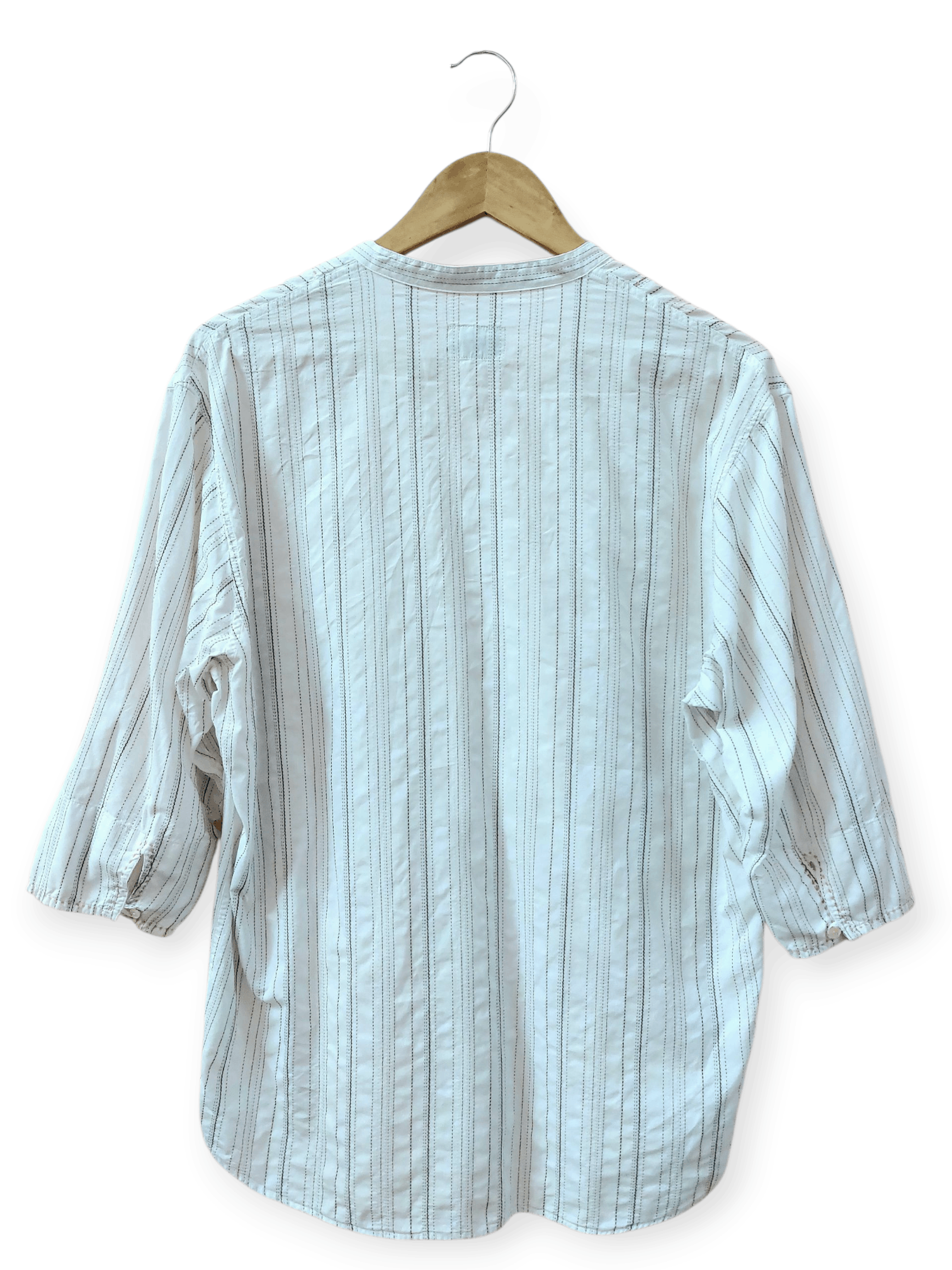 PPFM PPFM Striped V-neck Relaxed Cotton Shirts Size US M / EU 48-50 / 2 - 4 Thumbnail