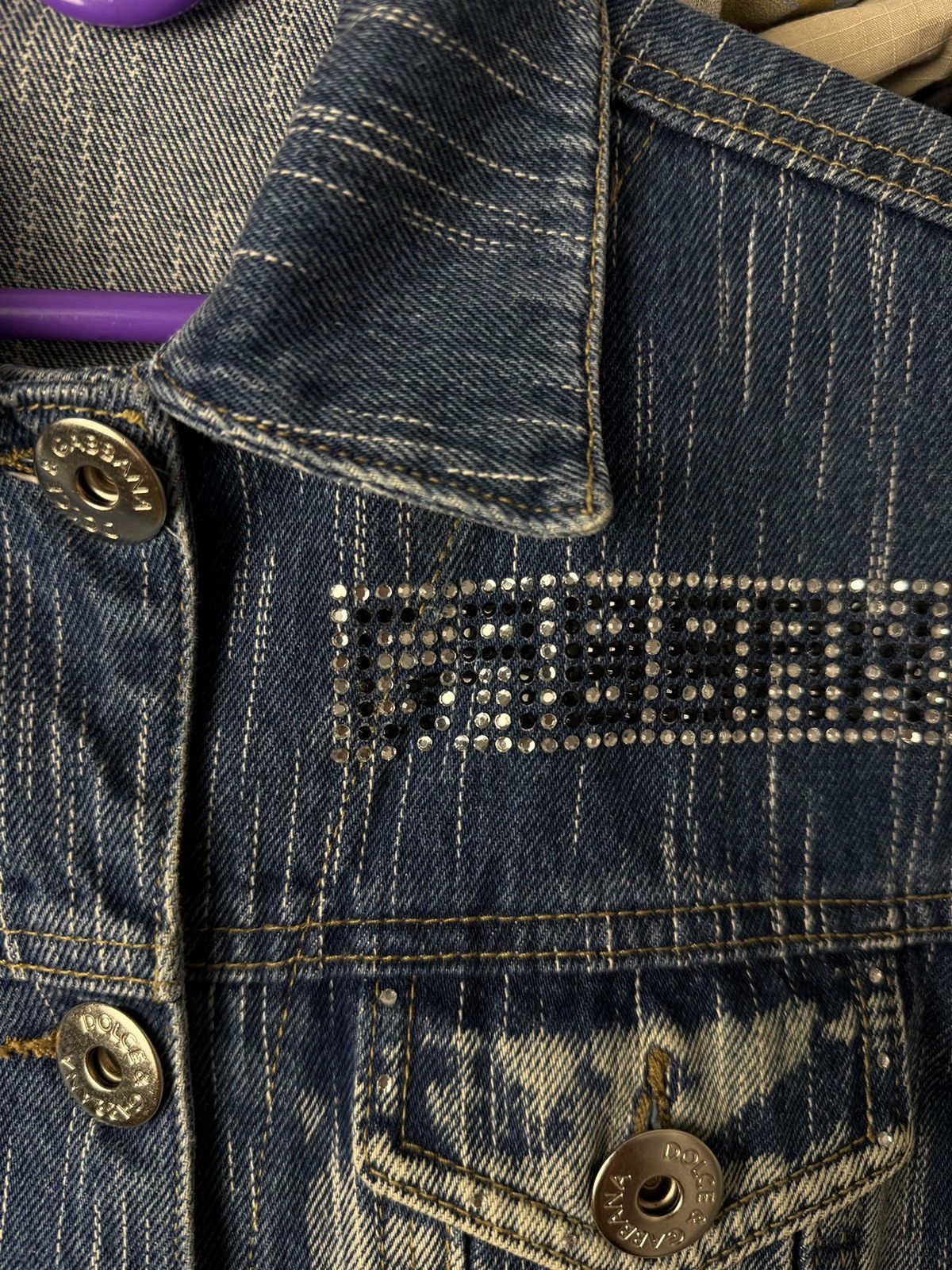 Dolce & Gabbana Dolce & Gabbana Big Logo Denim Y2K Jacket Size S / US 4 / IT 40 - 8 Thumbnail