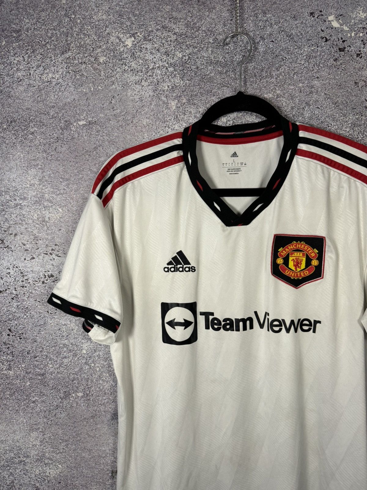 Adidas × Vintage Vintage Manchester United 2022/23 Away Adidas Soccer Jersey Size US L / EU 52-54 / 3 - 3 Thumbnail