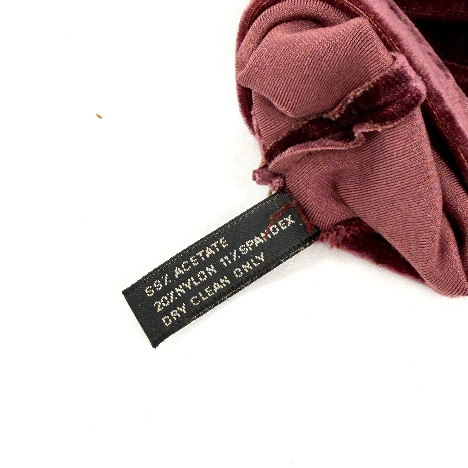 Banana Republic Vintage Y2K Maroon Velvet Goth Stretch Evening Gloves Size ONE SIZE - 4 Thumbnail