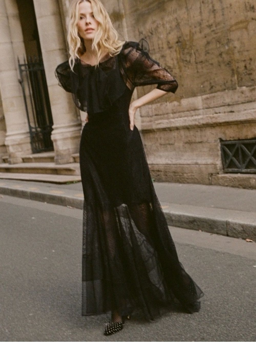 Other Doen Elegant Black Lace Maxi Dress - Women Size S / US 4 / IT 40 - 1 Thumbnail