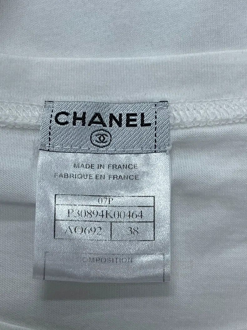Chanel Chanel White gold coin hollow short-sleeved T-shirt Size XS / US 0-2 / IT 36-38 - 4 Thumbnail