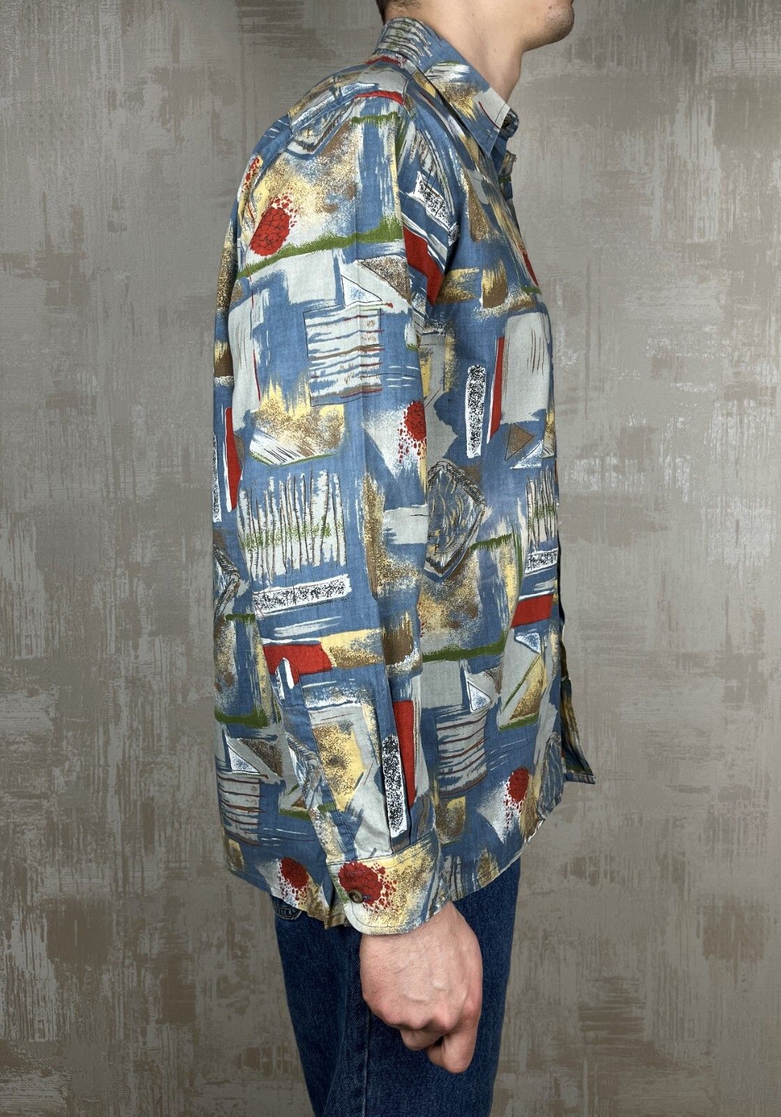 C&A 90's Vintage C&A Abstract Party Crazy Disco Shirt Size US L / EU 52-54 / 3 - 10 Thumbnail