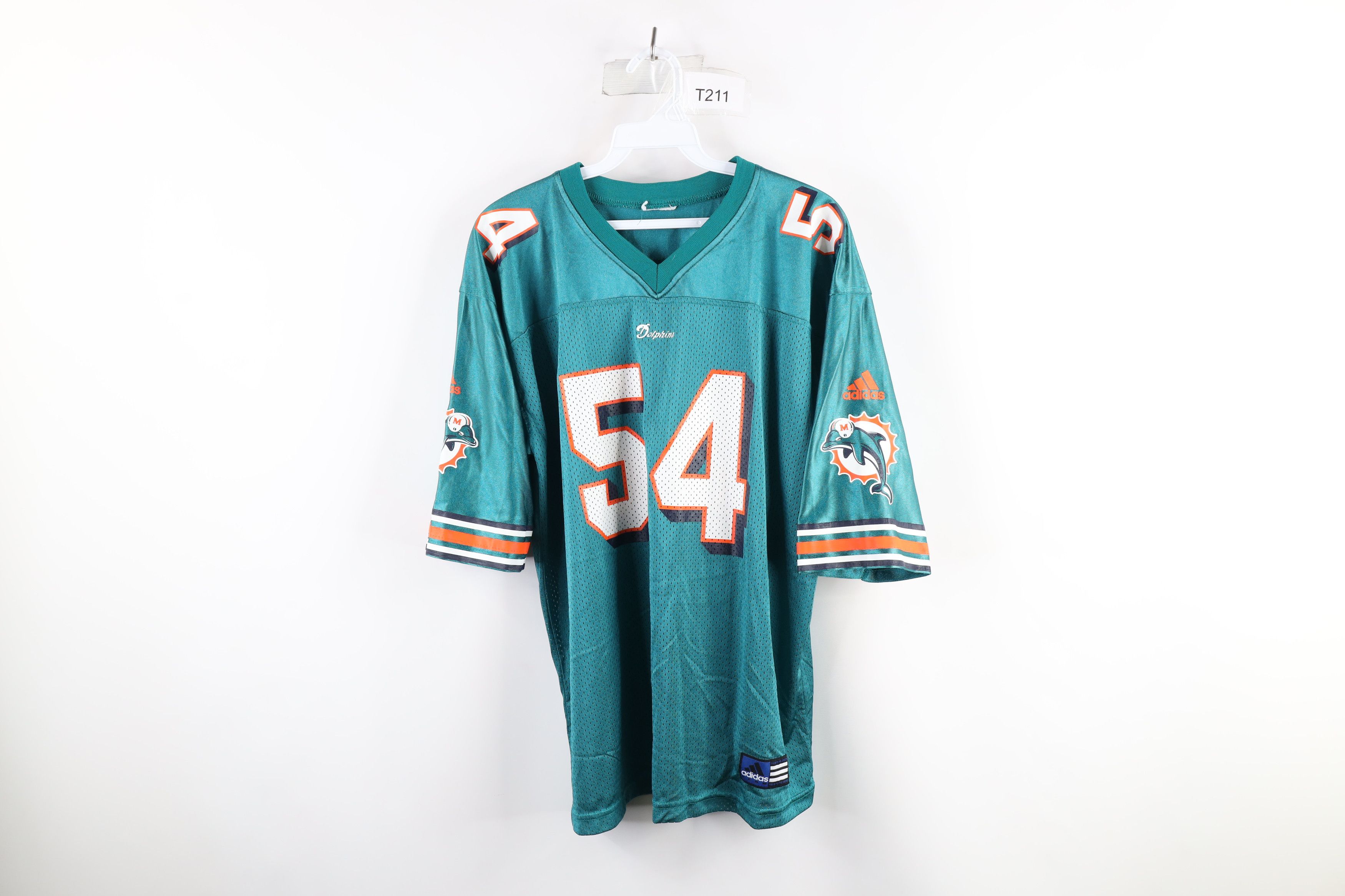 Adidas × Vintage Vintage 90s Adidas Miami Dolphins Football Jersey Teal Size US S / EU 44-46 / 1 - 1 Thumbnail