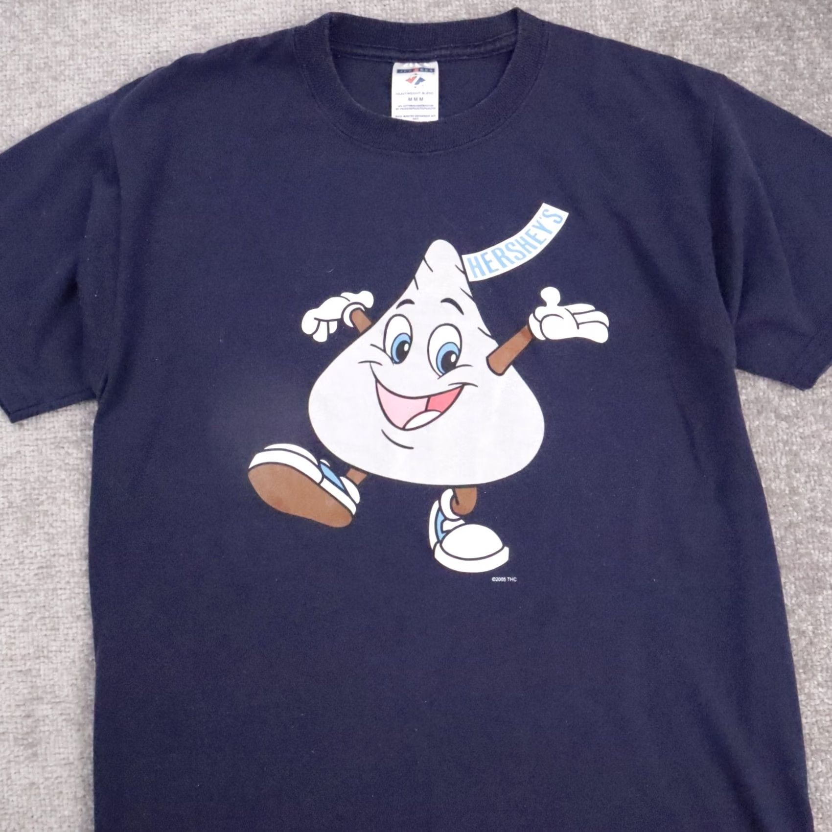 CHOCOOLATE Vintage Y2K Hersheys Chocolate Kiss Cartoon Medium Blue Short Sleeve Shirt Size US M / EU 48-50 / 2 - 5 Thumbnail
