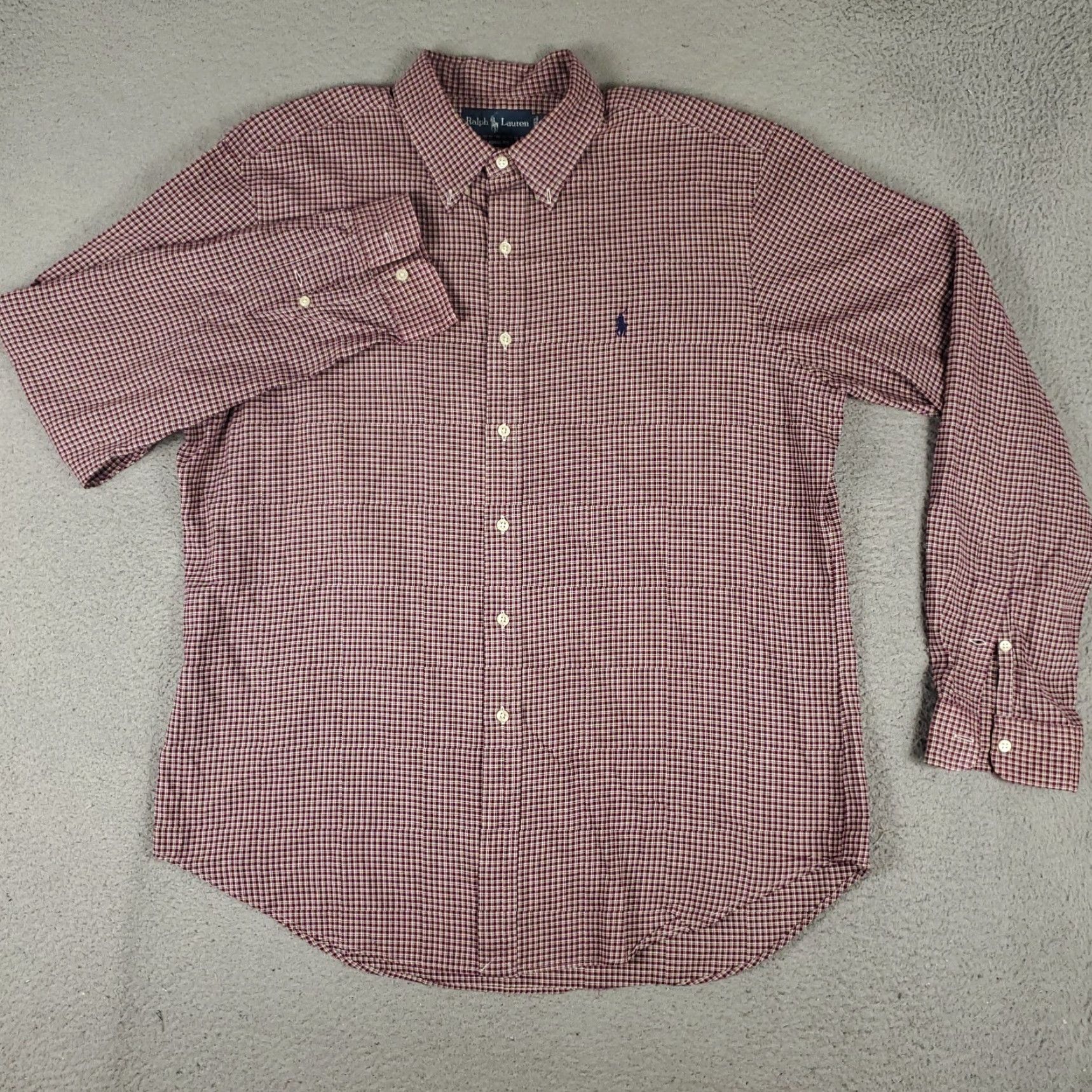 Ralph Lauren Ralph Lauren Shirt Adult XL Red Plaid Pony Button-Up Long Sleeve Mens Size US XL / EU 56 / 4 - 3 Thumbnail