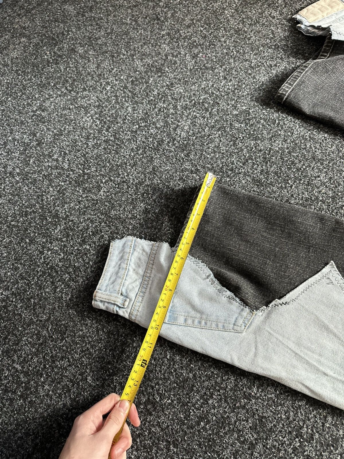 If Six Was Nine 🚨GRAIL CUSTOM DENIM JEANS 2in1 ULTRA BAGGY Y2K JAPANESE STYL Size US 30 / EU 46 - 22 Thumbnail