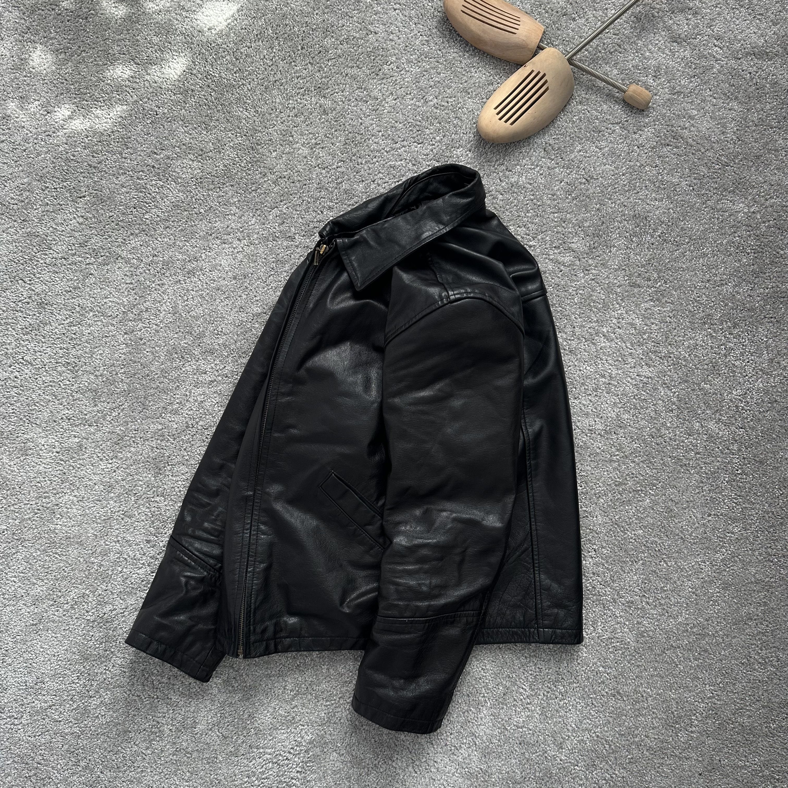 Genuine Leather Fat 100% Genuine Leather Vintage Black Avant Garde Jacket Size US S / EU 44-46 / 1 - 9 Thumbnail