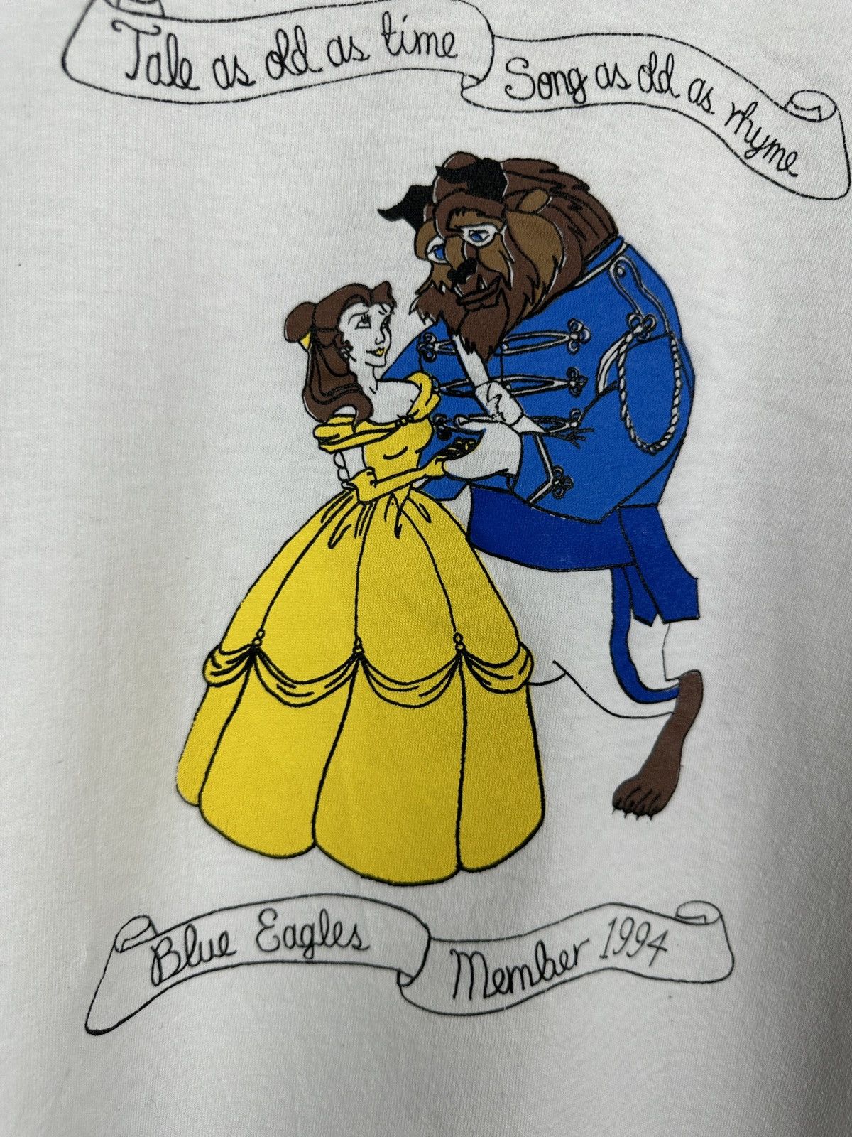 Vintage 90s Vintage Beauty And The Beast Disney Cartoon T Shirt Size US XL / EU 56 / 4 - 6 Thumbnail