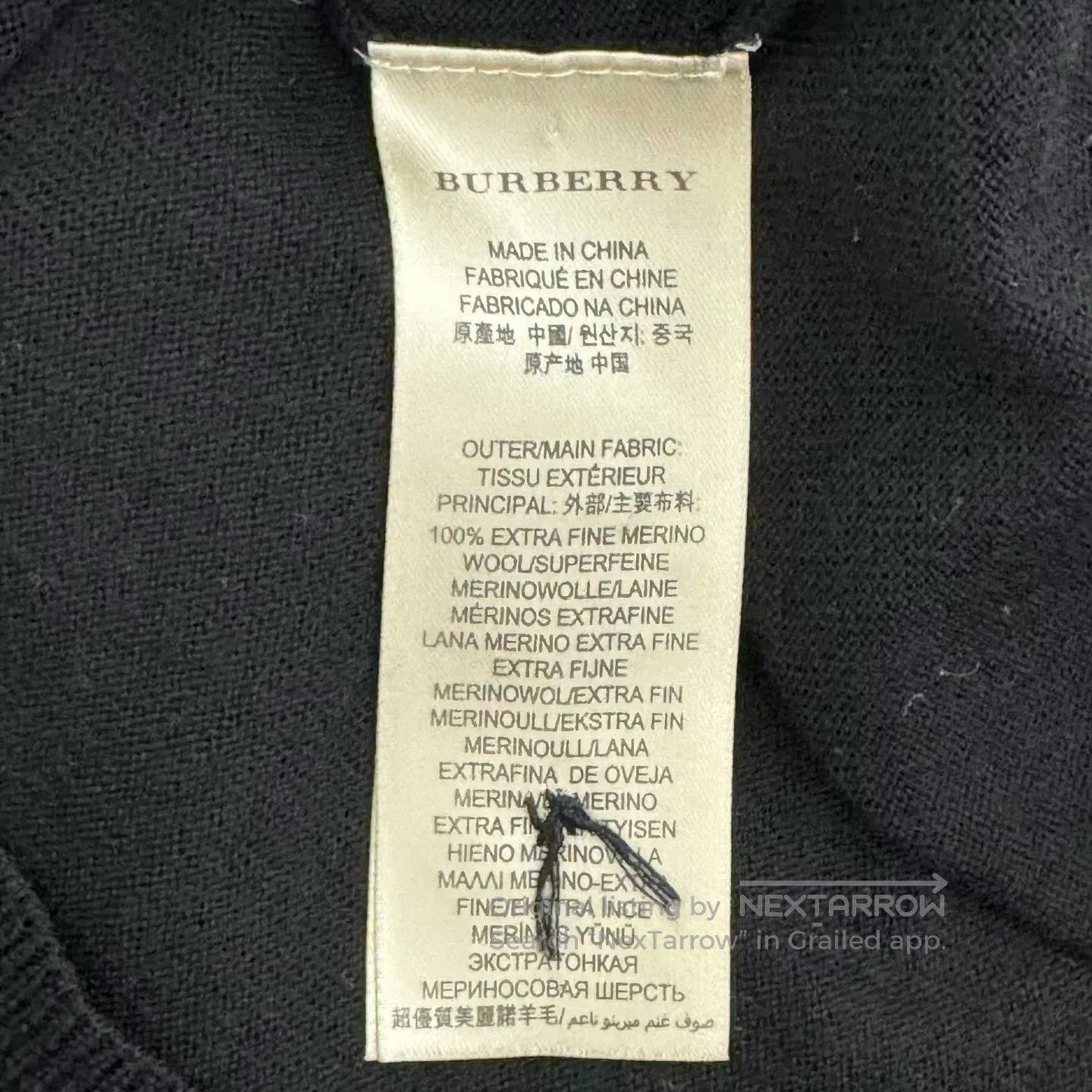 Burberry burberry black cardigan with check trim. Size L / US 10 / IT 46 - 4 Thumbnail