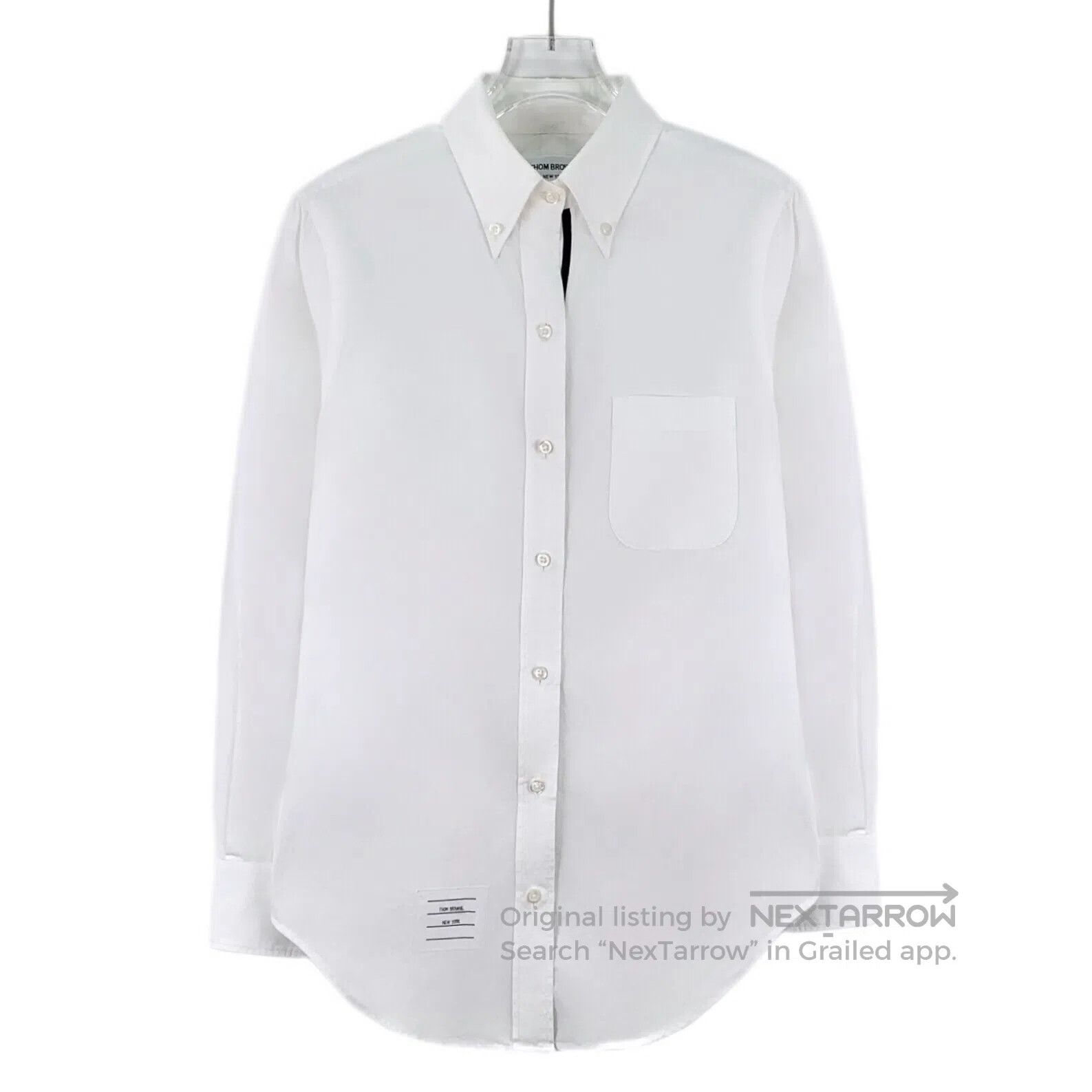 Thom Browne Thom Browne White cotton button-down single-breasted long Size S / US 4 / IT 40 - 1 Thumbnail