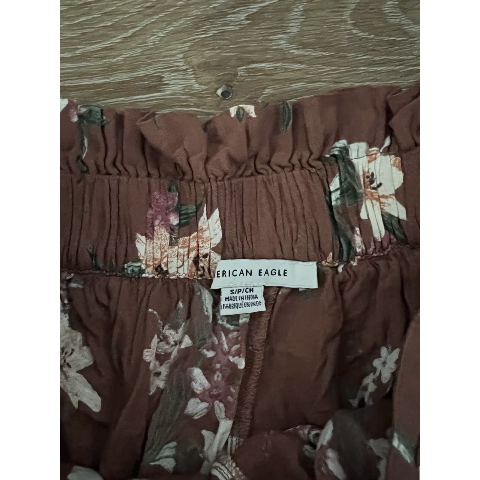 American Eagle Outfitters VINTAGE American Eagle Outfitters Floral Beach Pants Womens S Brown Viscose Jogger Beach 90s Mens Womens Girls Size 28" / US 6 / IT 42 - 3 Thumbnail