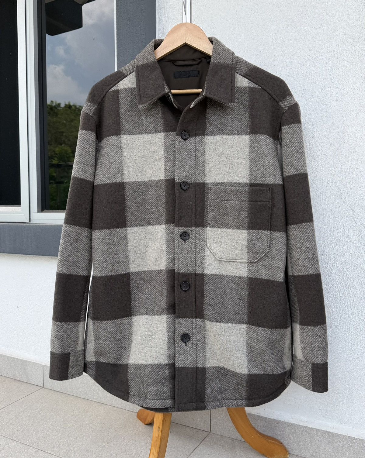 Uniqlo Uniqlo Heavy Wool Flannel Overshirt Buffalo Check Jacket Size US L / EU 52-54 / 3 - 2 Thumbnail