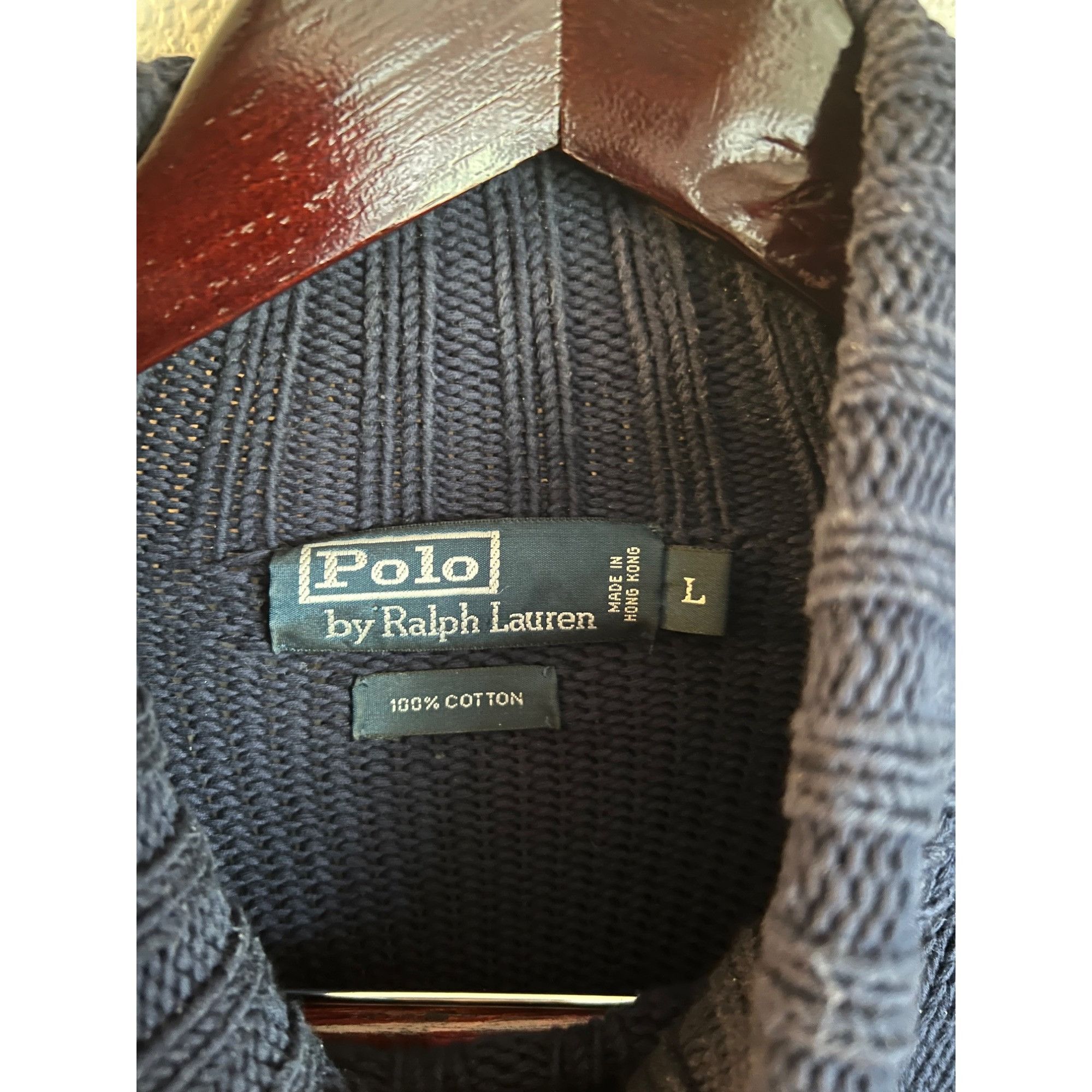 Polo Ralph Lauren × Vintage Vintage Polo Ralph Lauren Cotton Turtleneck Sweater - Size L Size US L / EU 52-54 / 3 - 3 Thumbnail