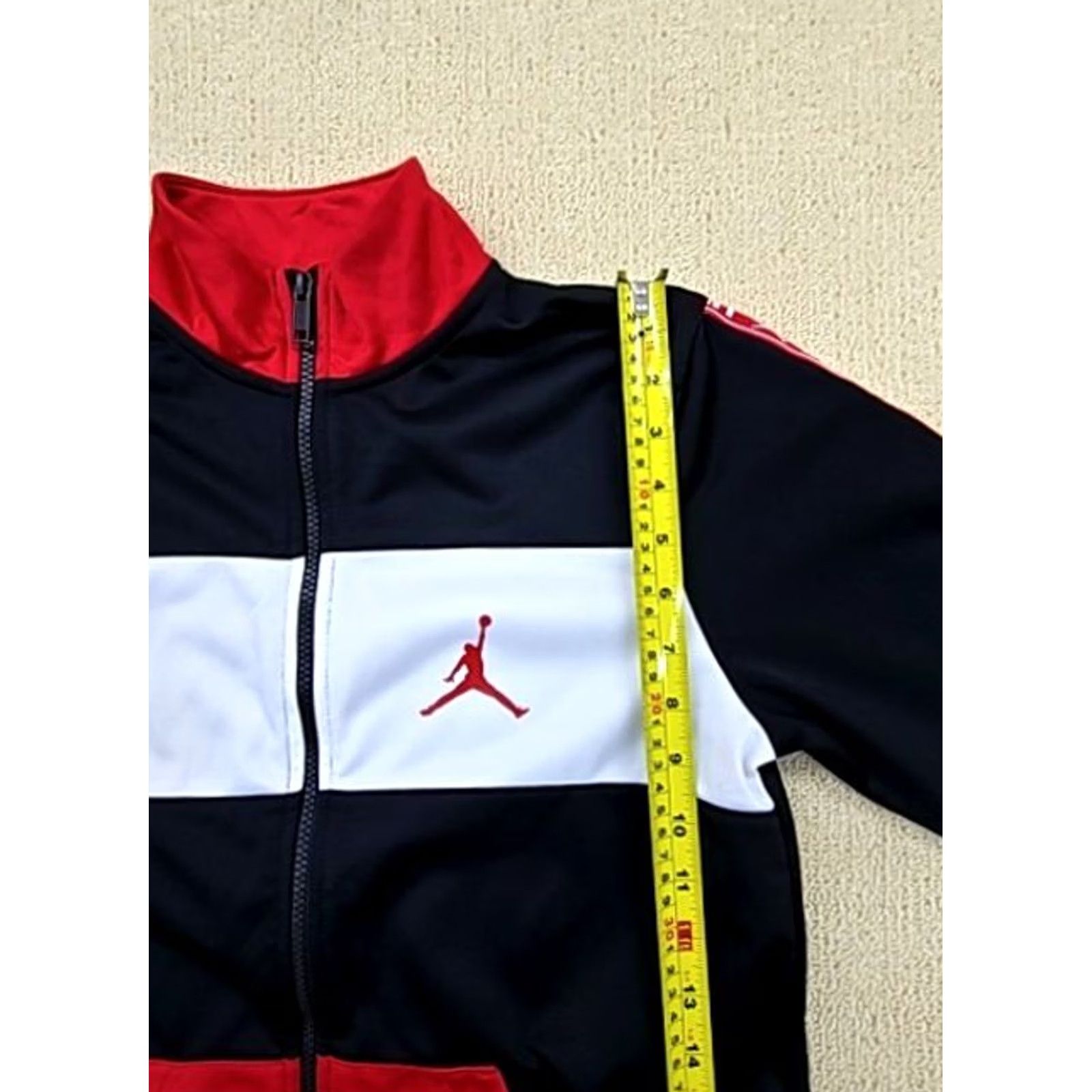 Jordan Brand Jordan Jumpman Classics Track Jacket Men XL Black/Red/White - Regular Fit, Zip-up, Polyester, Color Block, Casual/Athletic, Jacket Size US XL / EU 56 / 4 - 6 Thumbnail