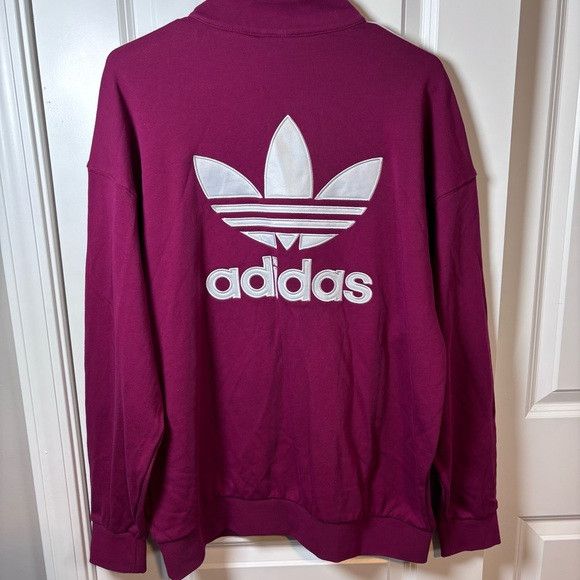 Adidas Adidas Sweatshirt Women M Burgundy Red 1/4 Zip Pullover Size M / US 6-8 / IT 42-44 - 7 Thumbnail