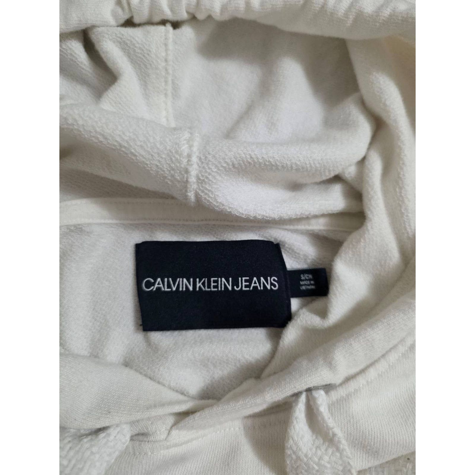 Calvin Klein Calvin Klein Crop Light-Weight Hoodie White Small A001182 Size S / US 4 / IT 40 - 8 Thumbnail