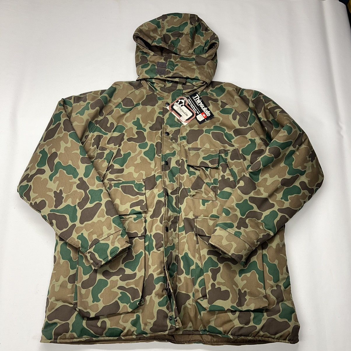 Vintage × Woolrich Woolen Mills VTG Woolrich Jacket Coat Duck Camo Lined Padded Green 90s Size US XL / EU 56 / 4 - 1 Thumbnail