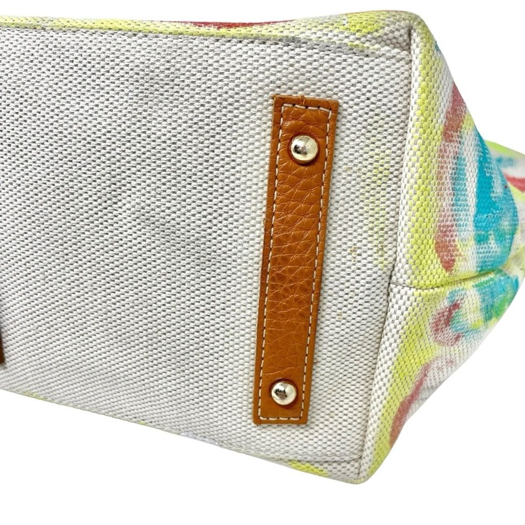 Dooney & Bourke Dooney & Bourke Canvas Leather Graffiti Multi Print Tote Bag Size ONE SIZE - 5 Thumbnail