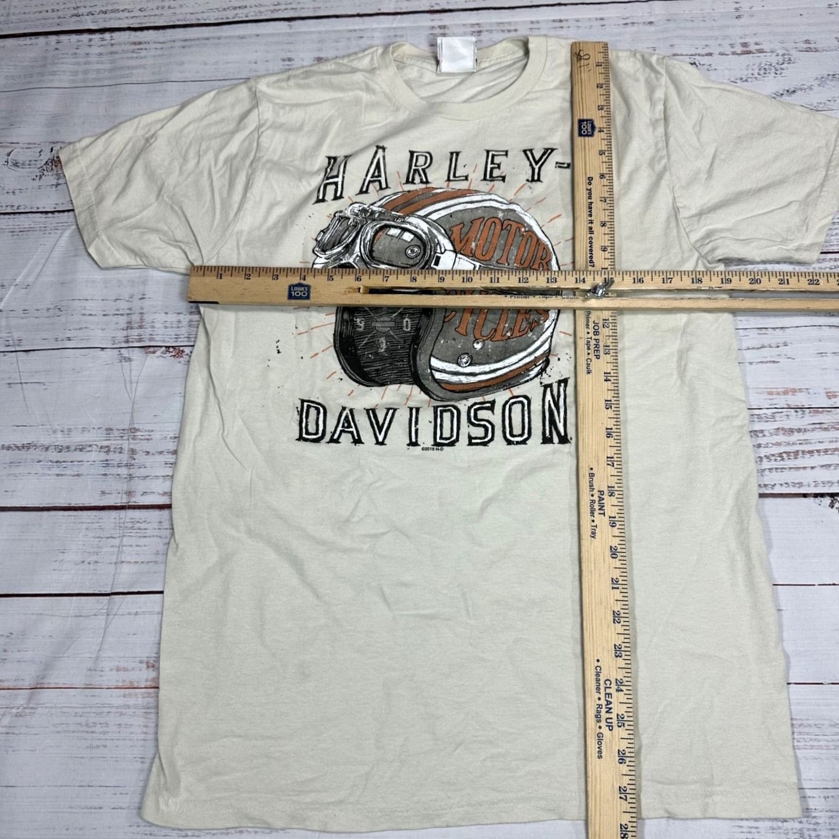 Harley Davidson Harley-Davidson Womens Mile High Club T-Shirt Sz L Beige Cotton Shirt Womens Beig e Mile High Club 90s Event Vintage-ish Size L / US 10 / IT 46 - 2 Thumbnail
