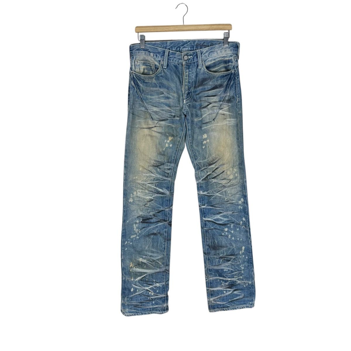 Urban Outfitters 🌟URBAN CRAFT DENIM PAINT SPLATTER PANTS Size US 32 / EU 48 - 2 Thumbnail