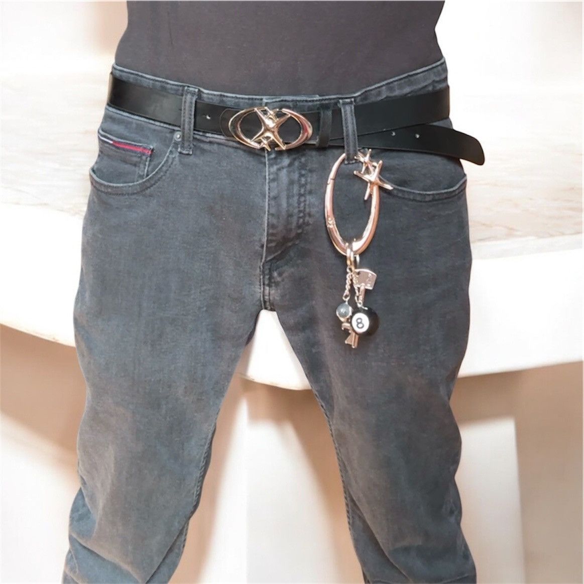 Other 8 Ball Keychain Key Ring Car Key Pants Chain for Men Women Size ONE SIZE - 1 Thumbnail