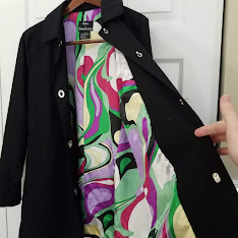 Vintage vintage Dennis basso A line swing coat jacket size S black Size S / US 4 / IT 40 - 3 Thumbnail