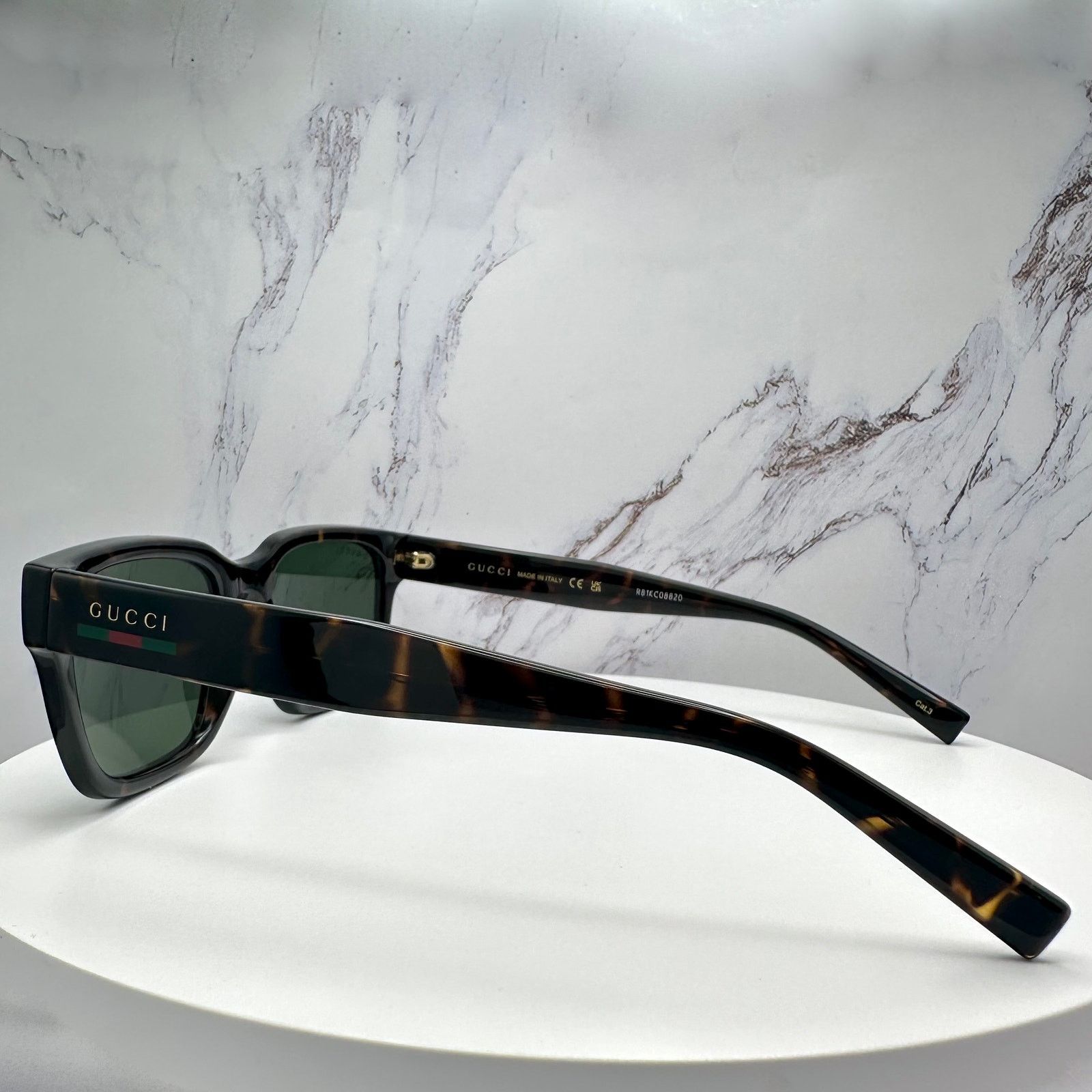 Gucci New GUCCI Sunglasses Brown Gold Red Green Web 55-20-145 mm Size ONE SIZE - 13 Thumbnail