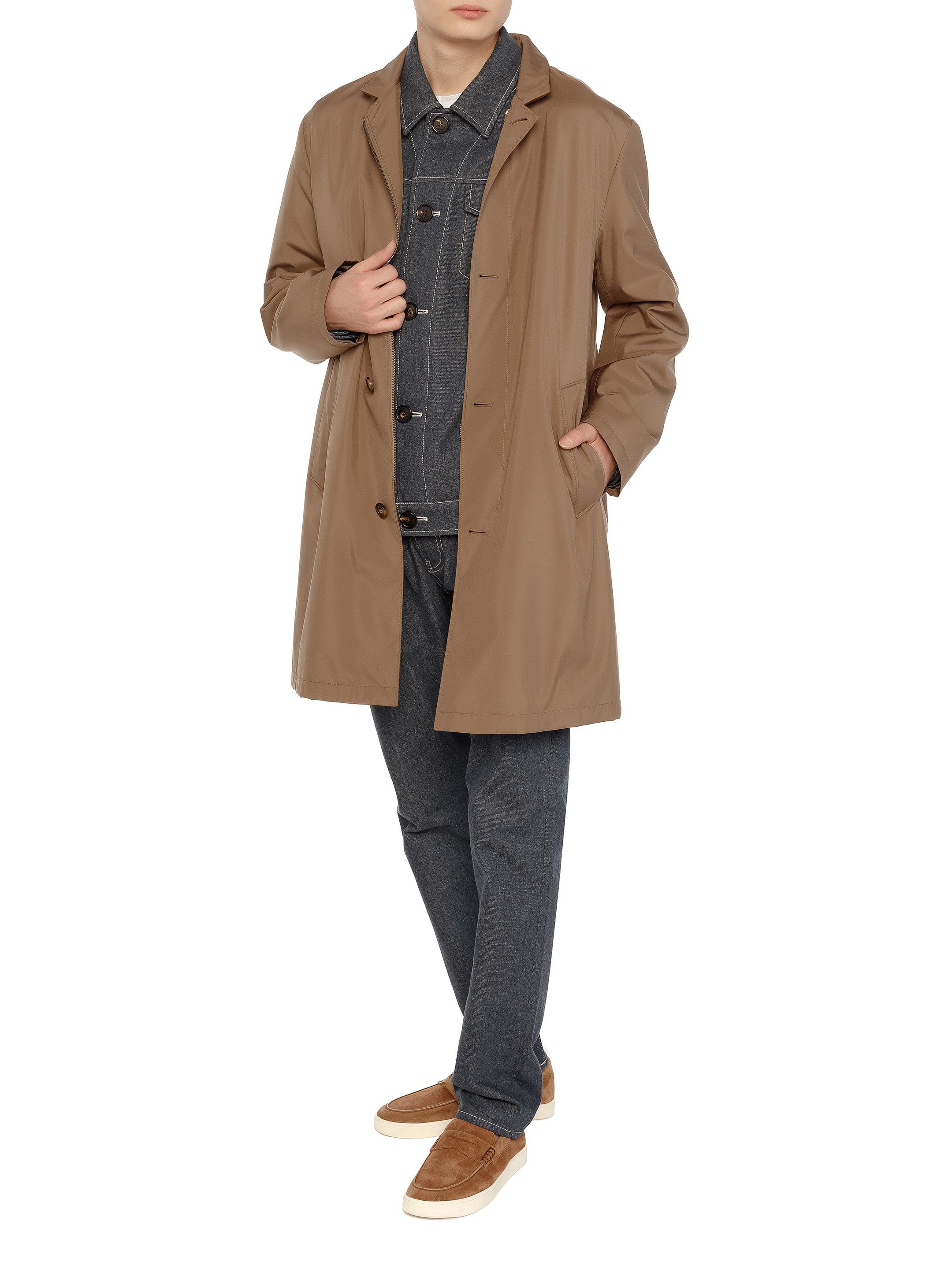 Loro Piana o1w1db10724 Sebring Trench Coat in Brown Size US XXL / EU 58 / 5 - 2 Thumbnail