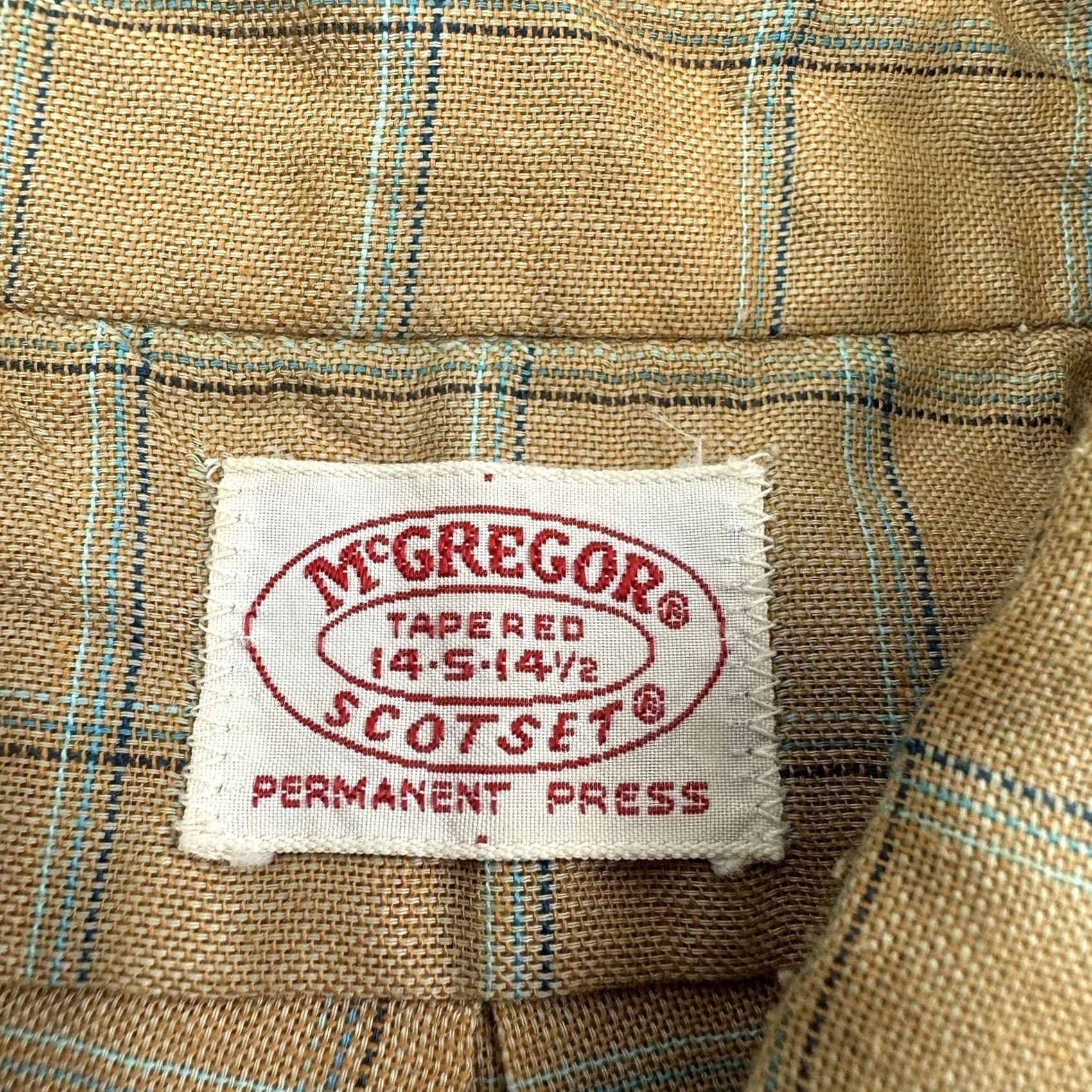 McGregor VINTAGE McGregor Button-Up Plaid Shirt Adult M Brown USA 60s 70s Shirt Men Regular Long Sleeve Button-Up Mens Size US M / EU 48-50 / 2 - 3 Thumbnail