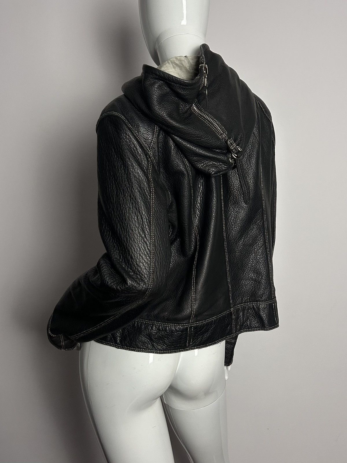Other Vintage leather bomber jacket with hood Size M / US 6-8 / IT 42-44 - 8 Thumbnail