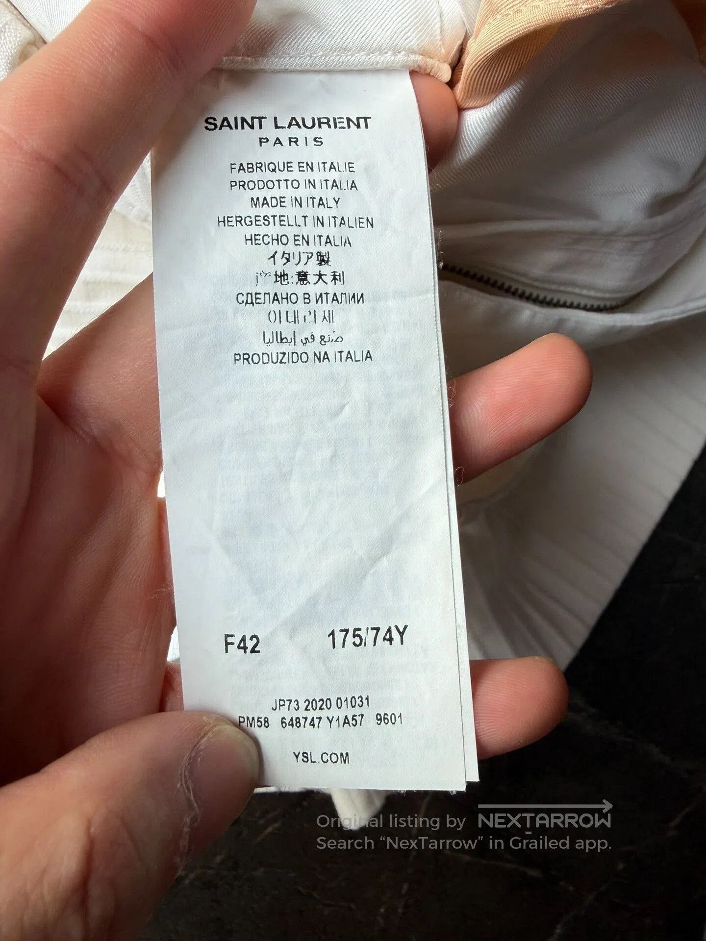 Saint Laurent Paris Saint Laurent White Striped Shorts F42. Size US 26 / EU 42 - 4 Thumbnail