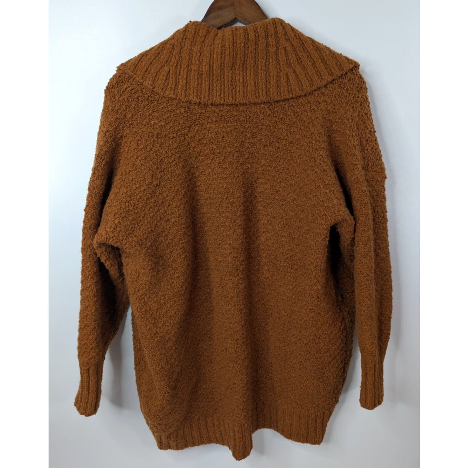 Anthropologie VINTAGE Anthropologie Women’s Denise Textured Knit Pecan Brown Cardigan Sweater Medium Size M / US 6-8 / IT 42-44 - 3 Thumbnail