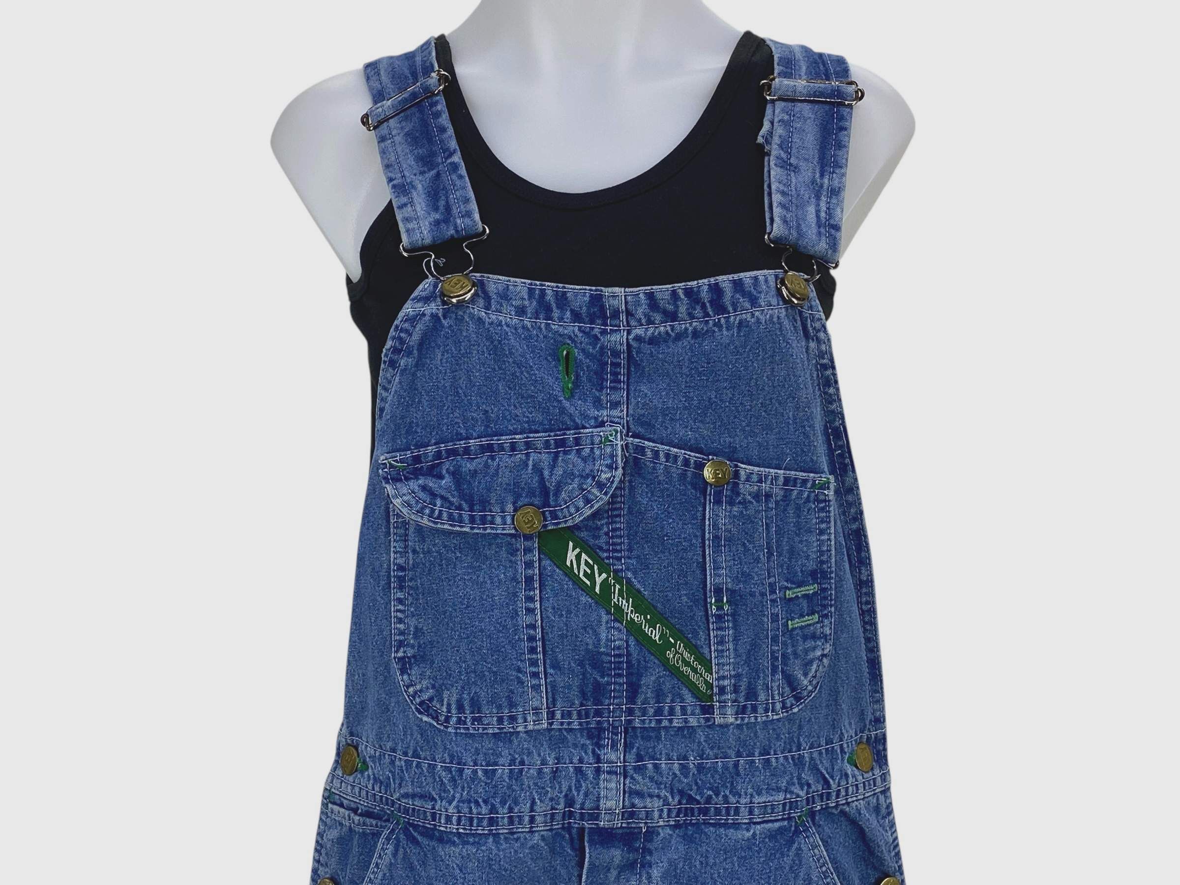 Other Key Denim Bib Overalls Hip Hop Skateboards Workwear Size US 28 / EU 44 - 3 Thumbnail
