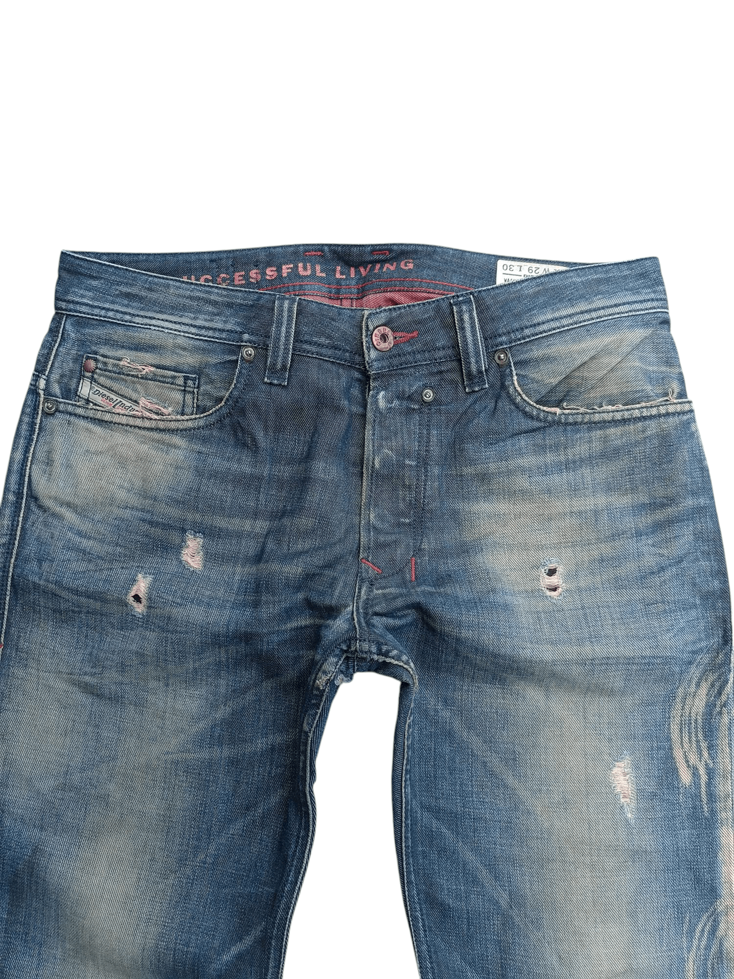 Diesel × Vintage Vintage Diesel Distressed Whiskers Faded Denim E264 Size US 32 / EU 48 - 3 Thumbnail