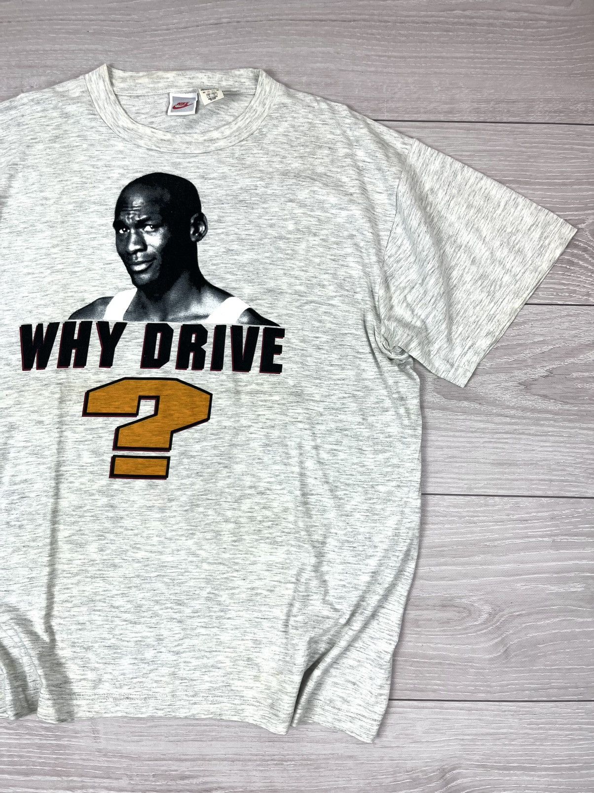 Nike Rare Nike Vintage 90s Air Jordan “Why Drive” T Shirt Size US XL / EU 56 / 4 - 3 Thumbnail