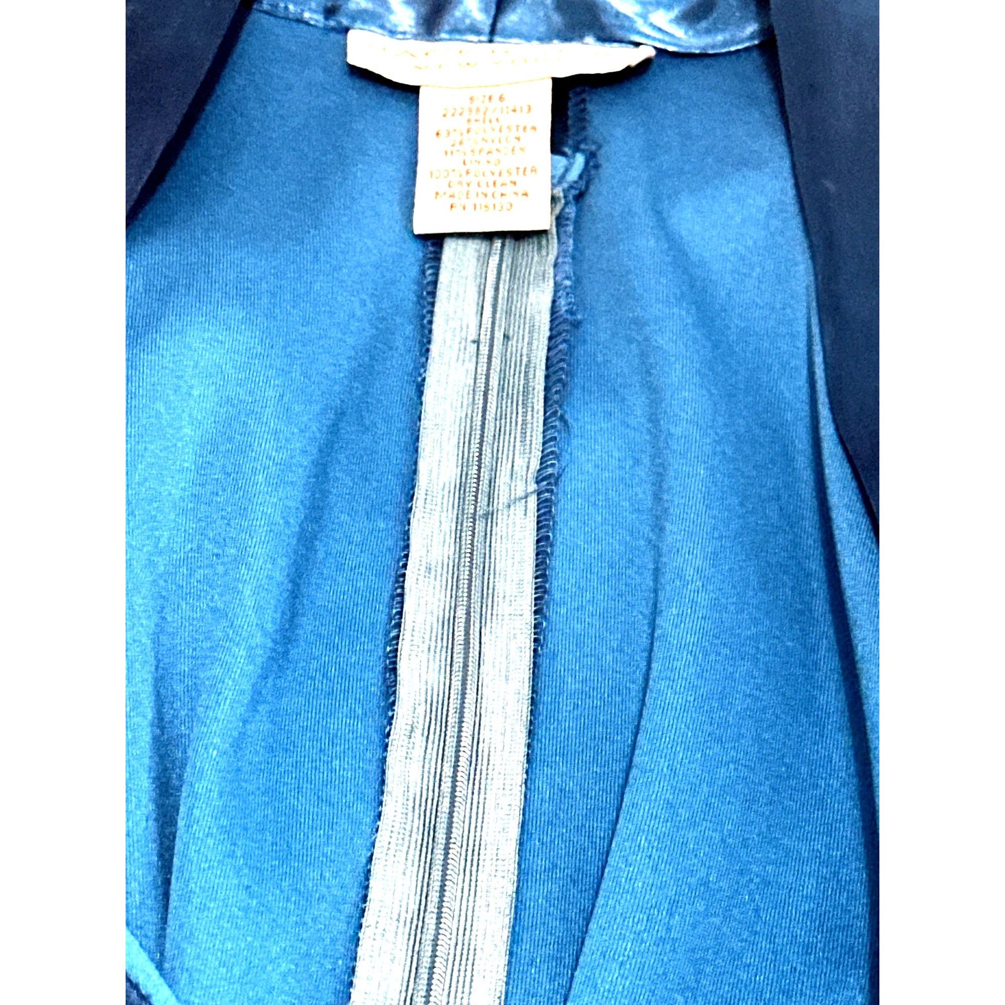 Other Jackie Jon New York Size 6 Teal Satin Wrap Tie Waist Top Bac Size M / US 6-8 / IT 42-44 - 11 Thumbnail