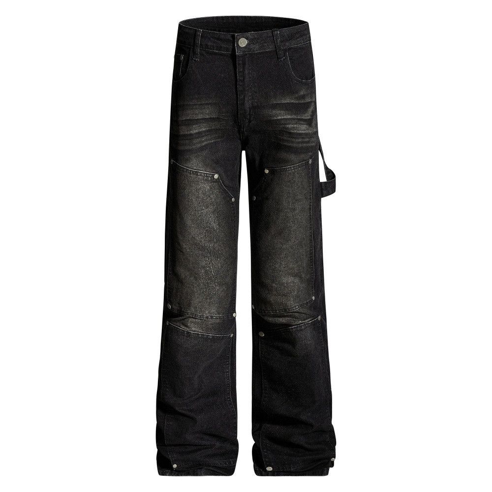 Vintage American retro washed distressed jeans for men Size US 32 / EU 48 - 1 Thumbnail
