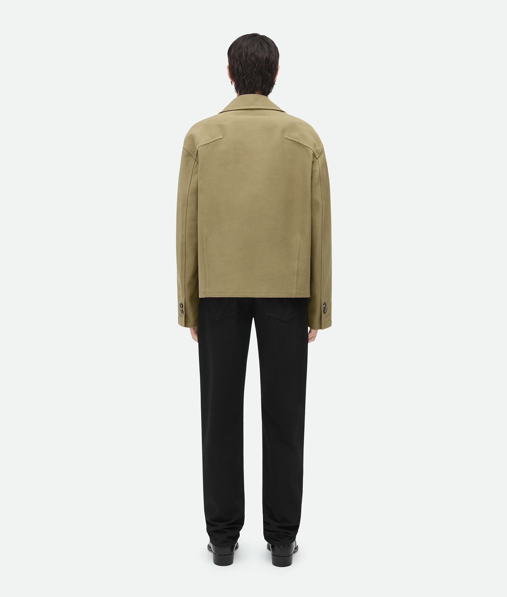 Bottega Veneta o1n1vont1224 Ottoman Light Cotton Jacket in Limestone Size US M / EU 48-50 / 2 - 3 Thumbnail