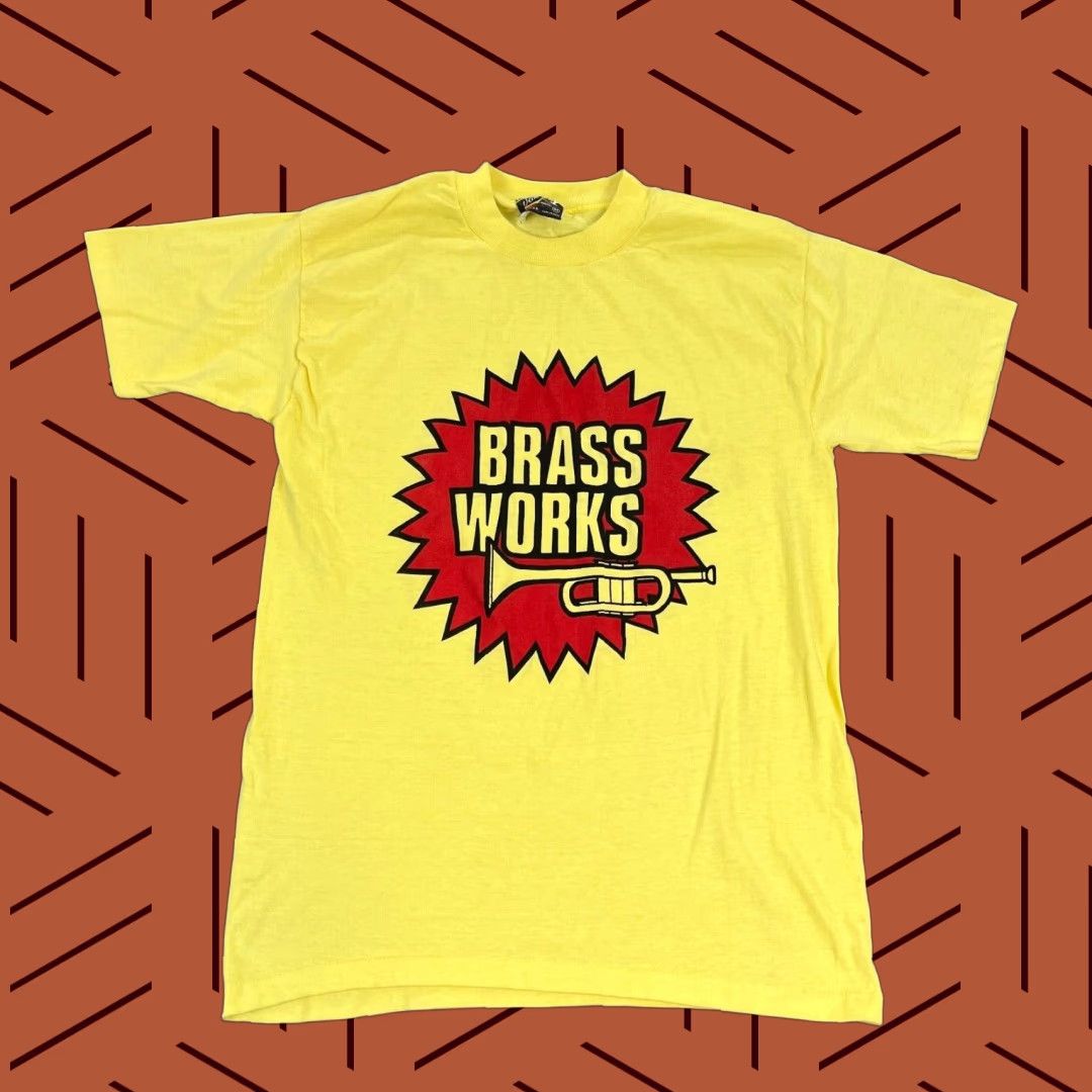 Vintage VINTAGE Skimmers Shirt Mens M Yellow Music Brasm Works Trumpet Graphic T Size US M / EU 48-50 / 2 - 1 Thumbnail