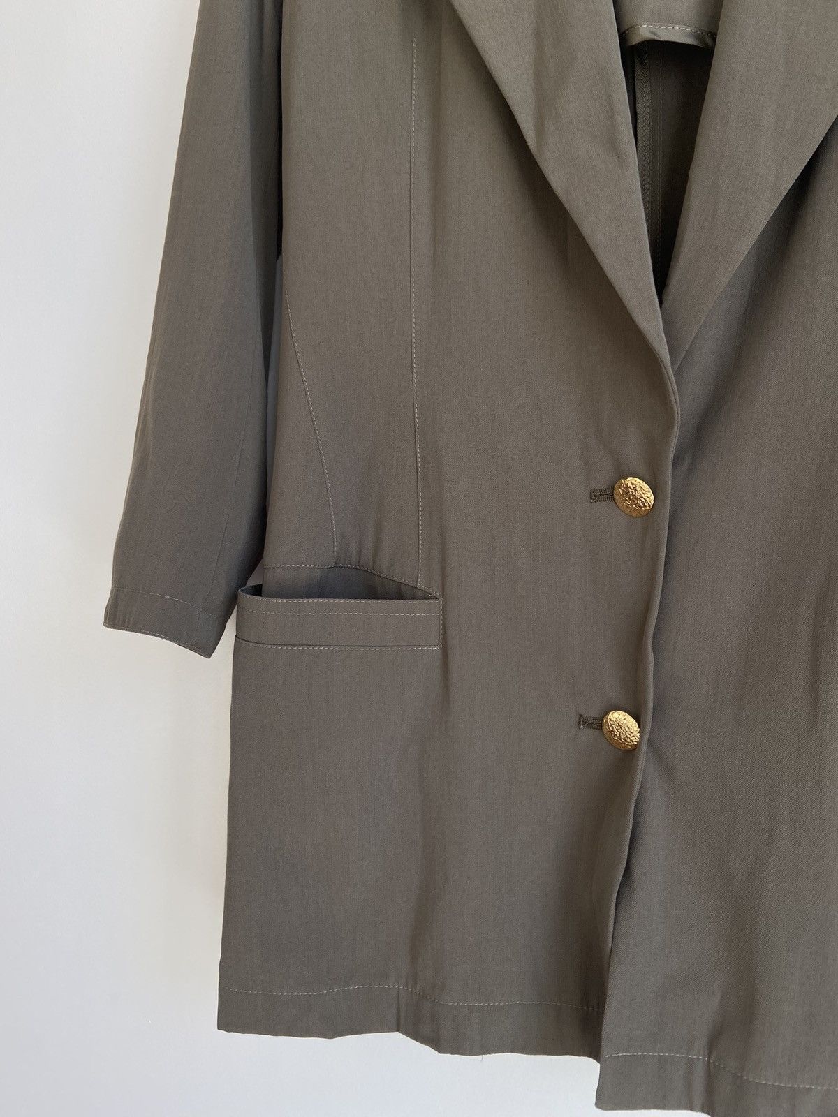 Versace Vintage Versace Khaki Blazer Size XS / US 0-2 / IT 36-38 - 5 Thumbnail