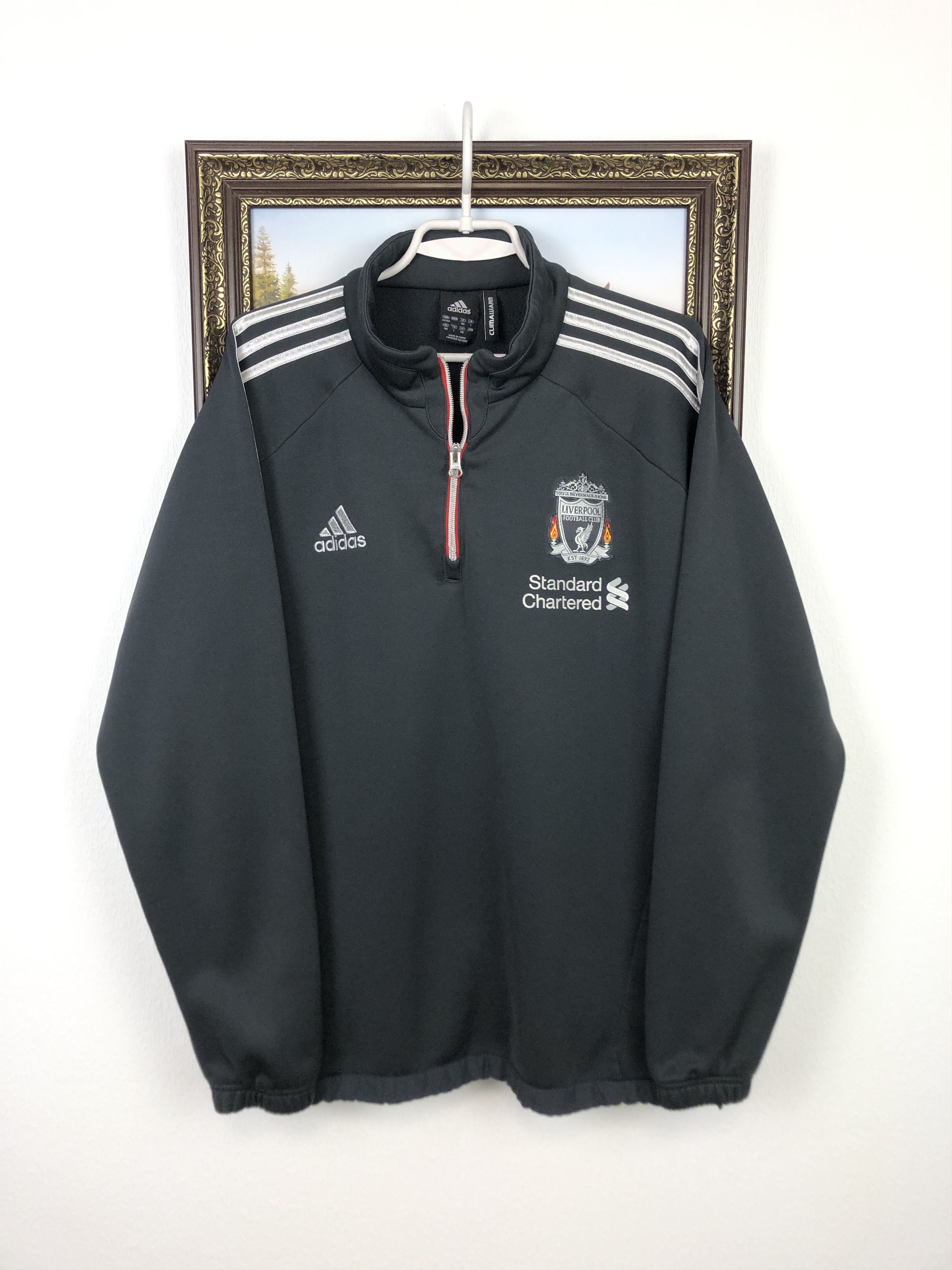 Adidas Vintage Adidas Liverpool Football Jacket Track Top Train Size US L / EU 52-54 / 3 - 1 Thumbnail
