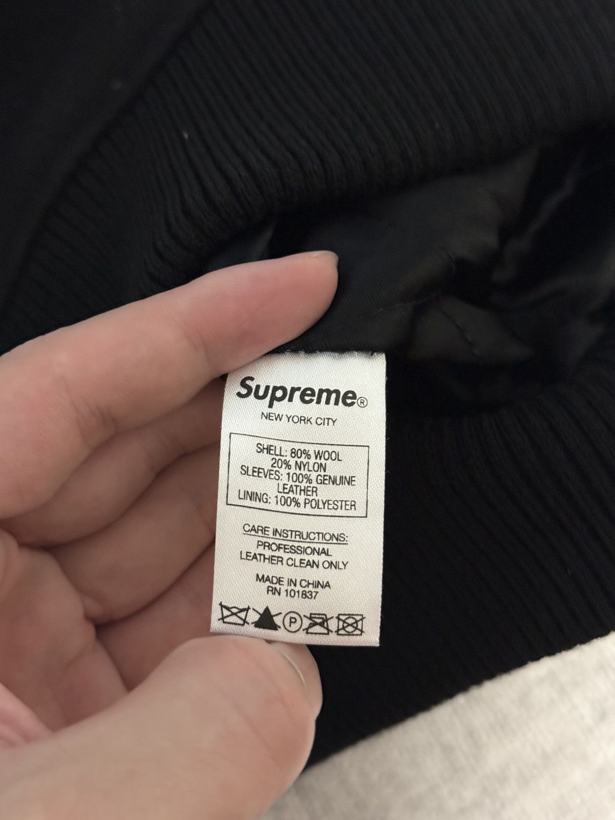 Supreme Supreme black motion logo varsity Jacket Size US M / EU 48-50 / 2 - 4 Thumbnail