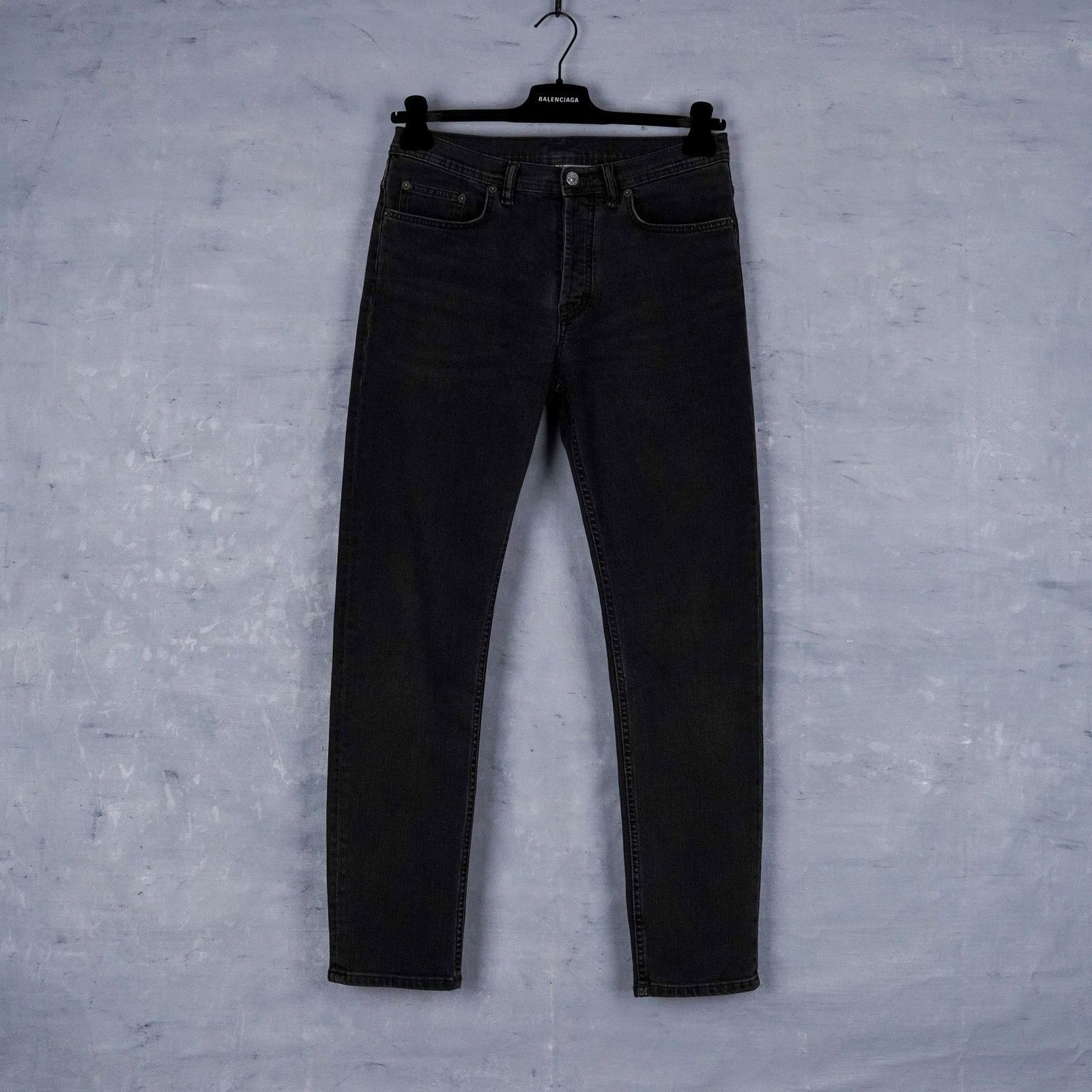 Acne Studios Acne studios black washed slim fit stretch denim jeans pants Size US 30 / EU 46 - 1 Thumbnail