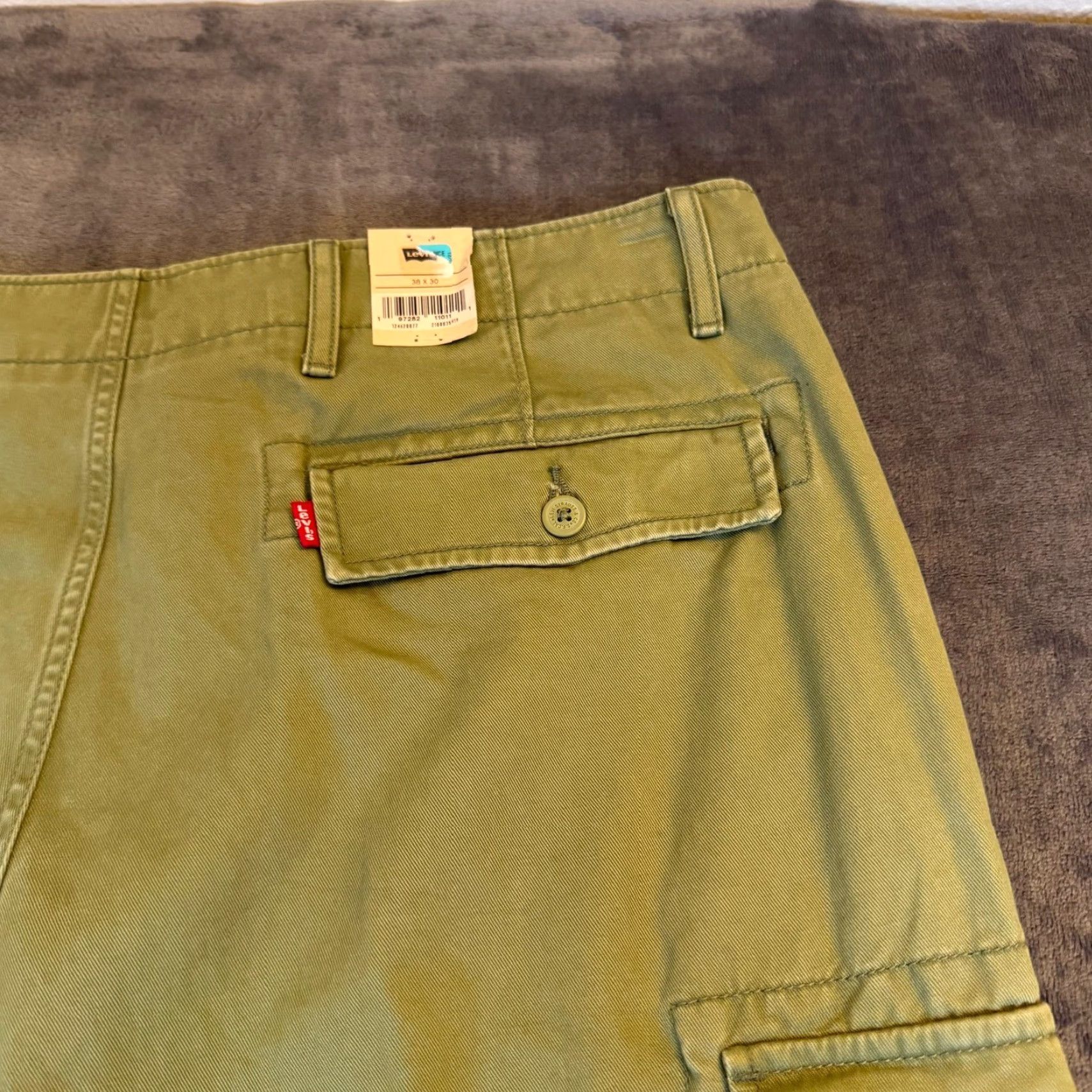 Levi's Levi's Ace Cargo Pants Mens 38x30 Olive Green 100% Cotton Relaxed Tapered NWT Size US 38 / EU 54 - 3 Thumbnail