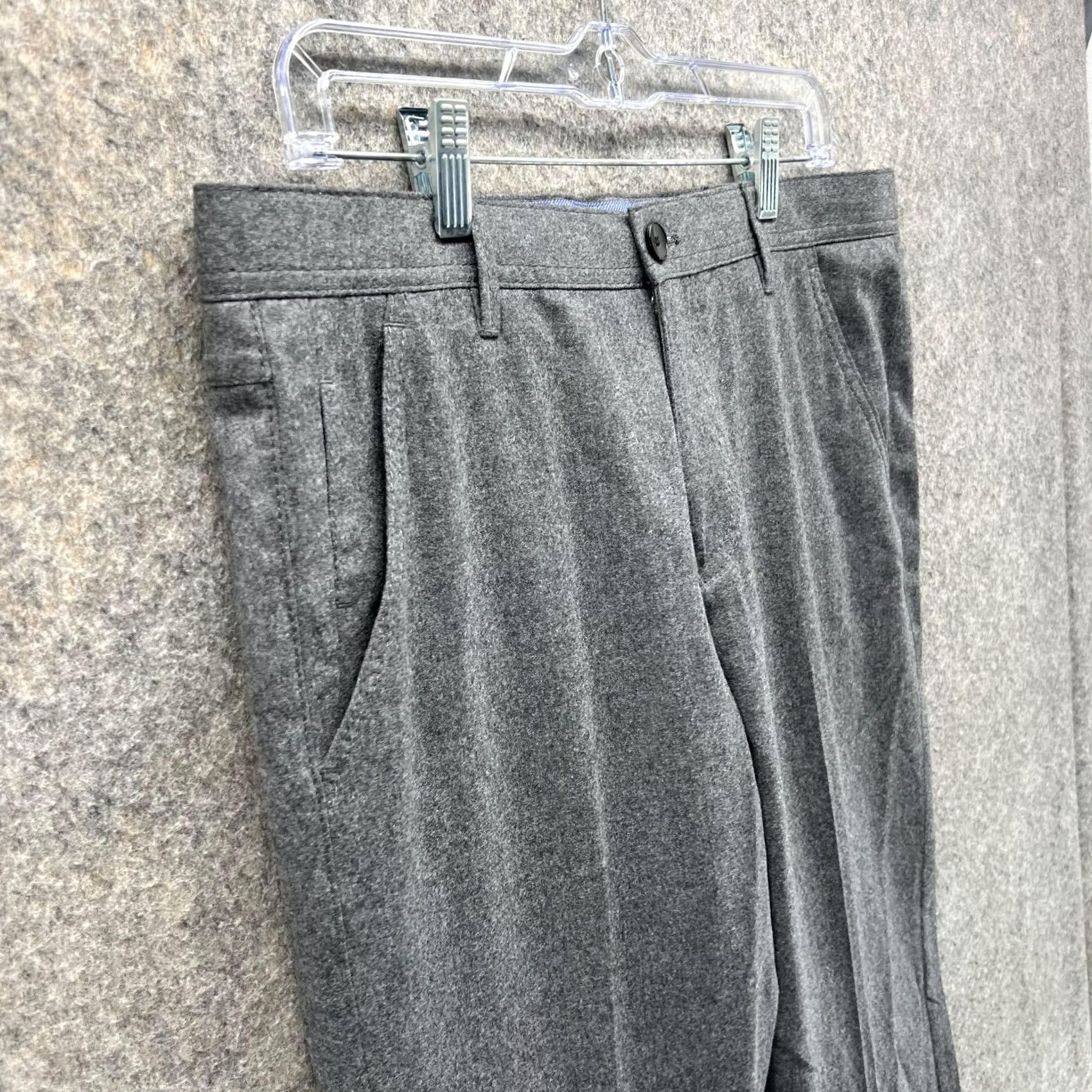Vintage VINTAGE: NO Hugo Boss Pants Men 34R Gray Chino Pleated Dress Casual Wool Trousers Size US 34 / EU 50 - 3 Thumbnail