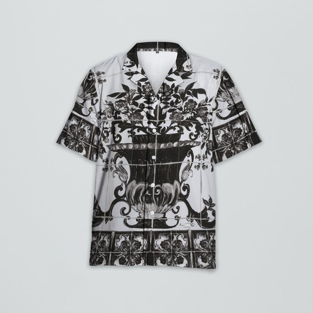 Designer Majolica-Print Poplin Hawaii Shirt Size US L / EU 52-54 / 3 - 1 Thumbnail