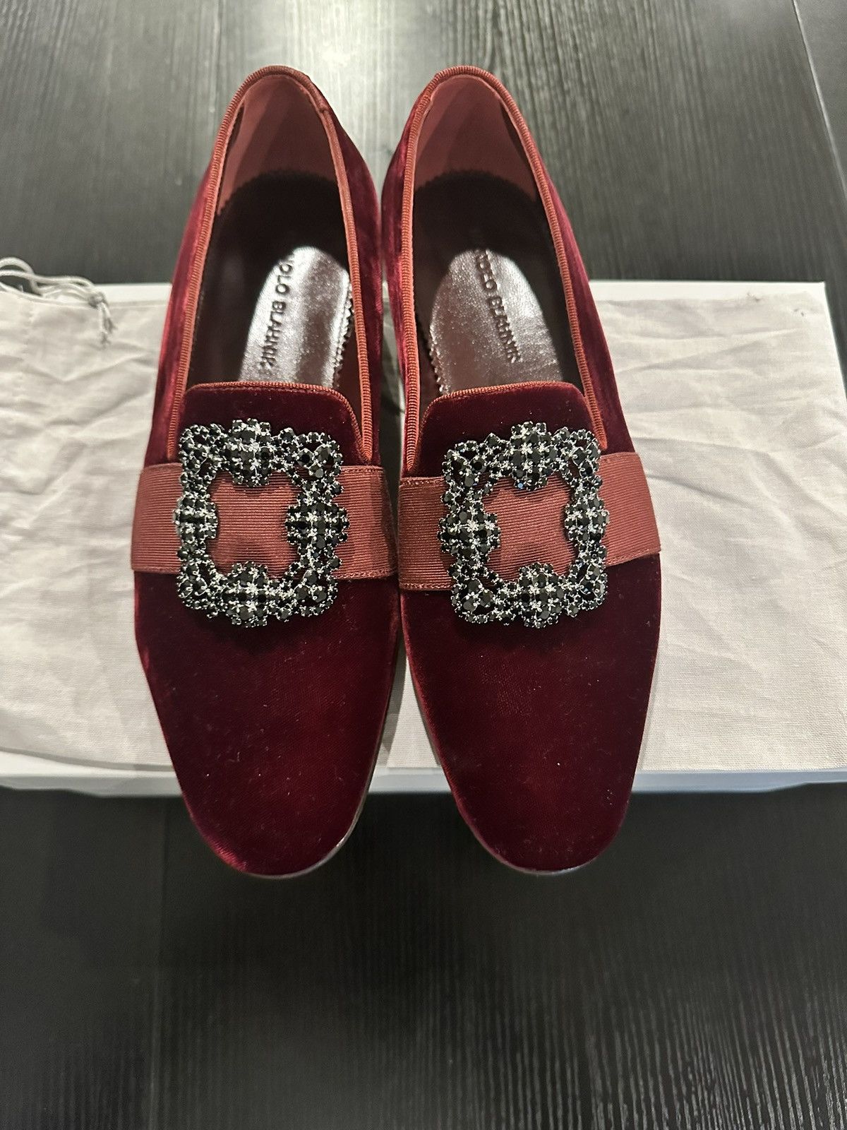 Manolo Blahnik Manolo Blahnik Carlton Velvet Loafers Size US 8 / EU 41 - 1 Thumbnail